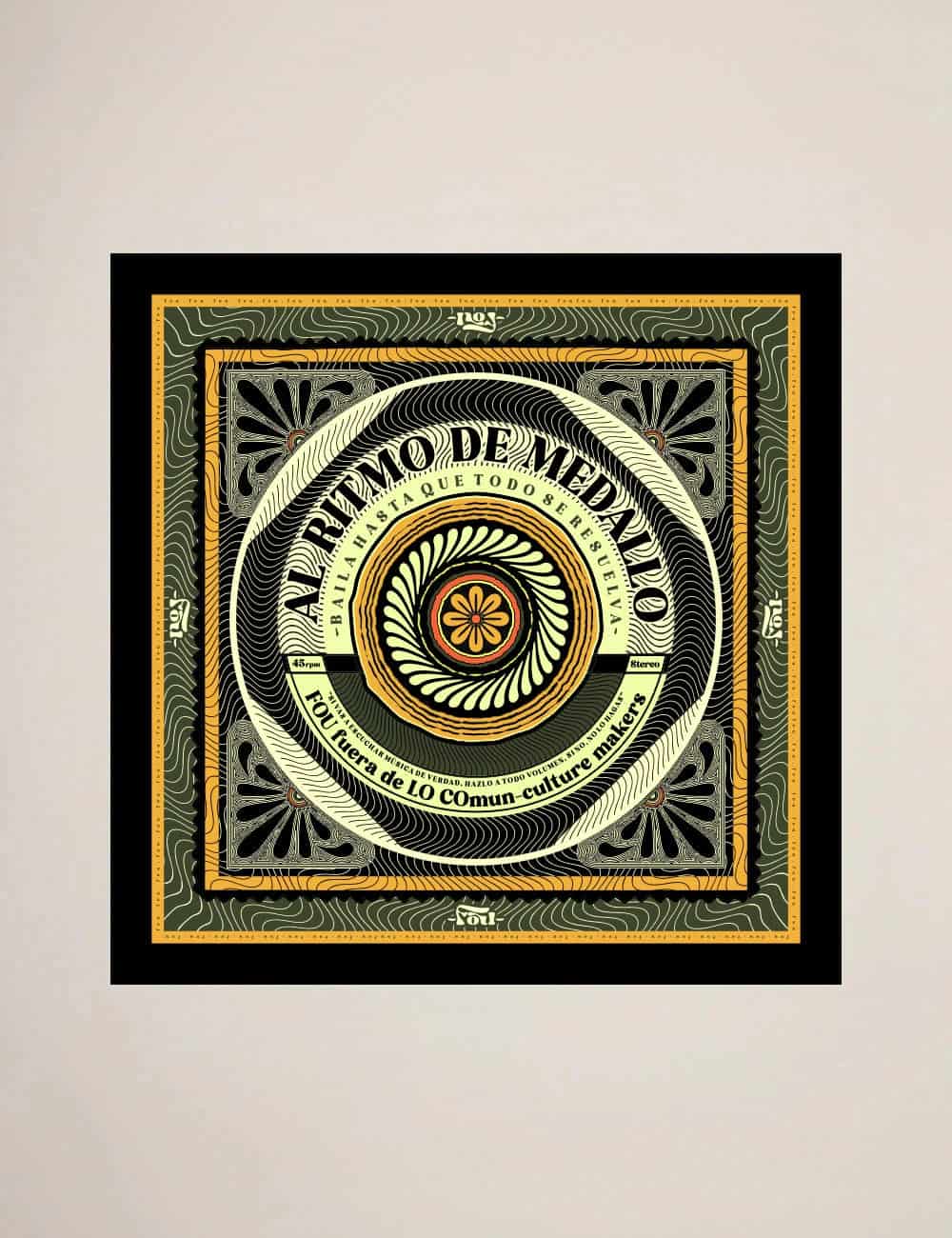 Pañoleta al ritmo de medallo multicolor Unisex - miniatura 1