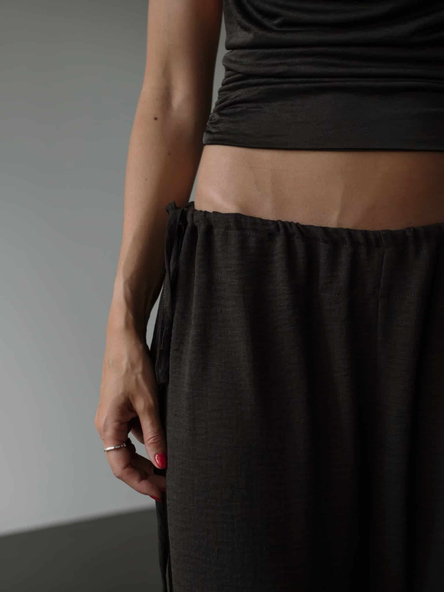 BREEZY SLOUCHY PANTS - BLACK - miniatura 4
