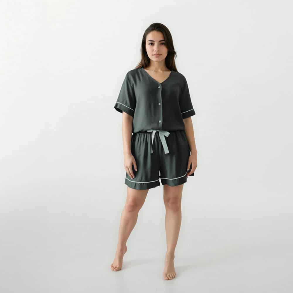 Conjunto de Pijama Short Verde Militar - miniatura 1