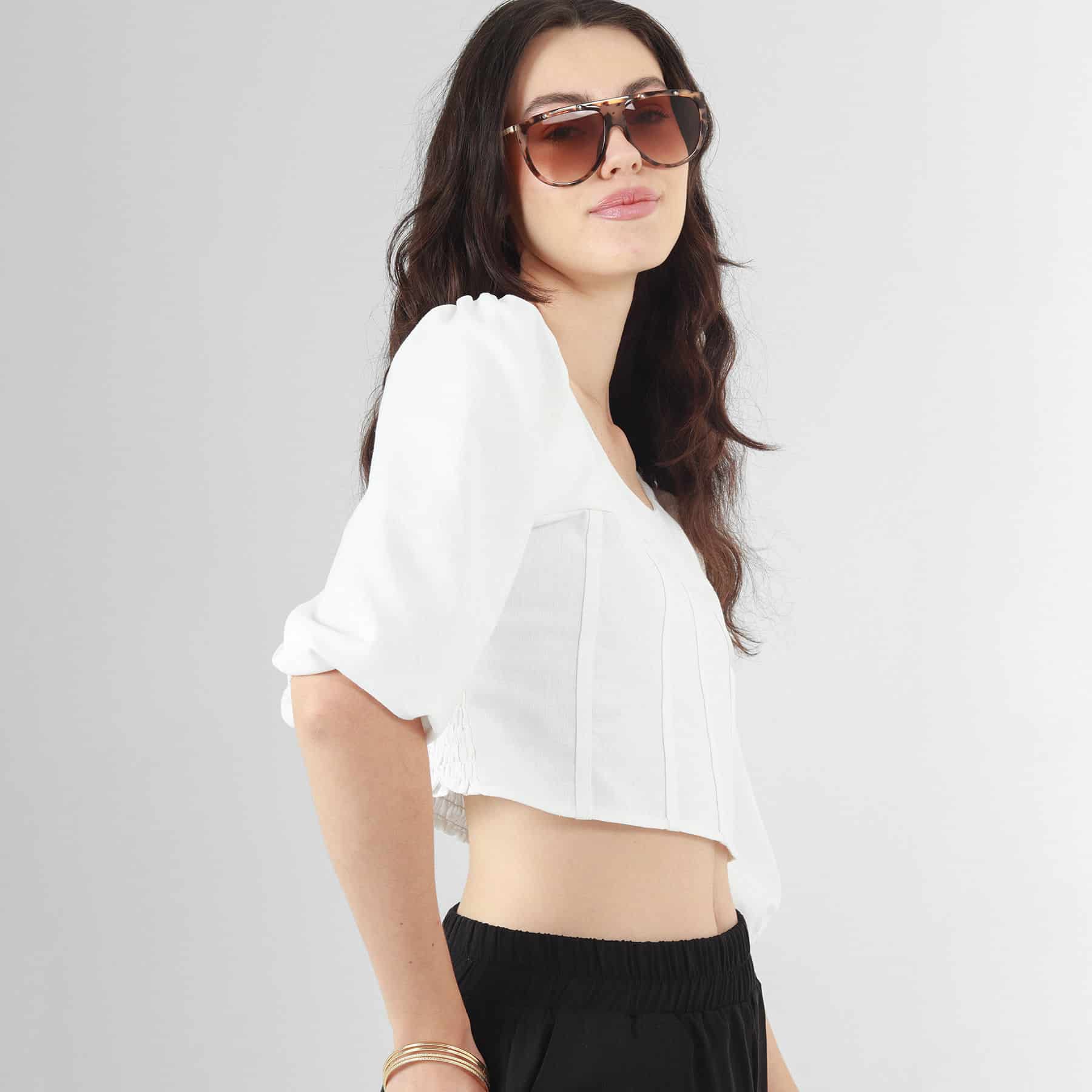 Blusa Cuello Redondo Manga 3Cuartos - miniatura 4