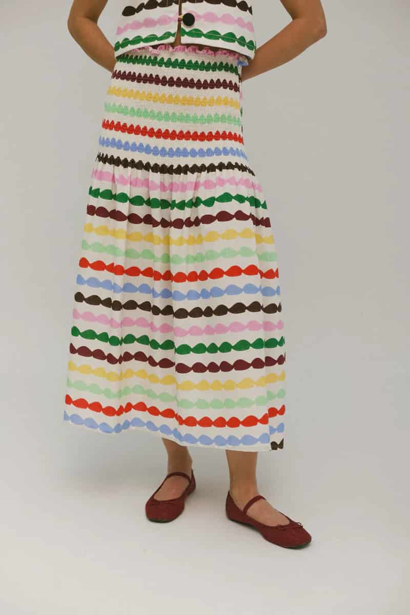 Falda Shirred Glaseado Arcoiris - miniatura 3