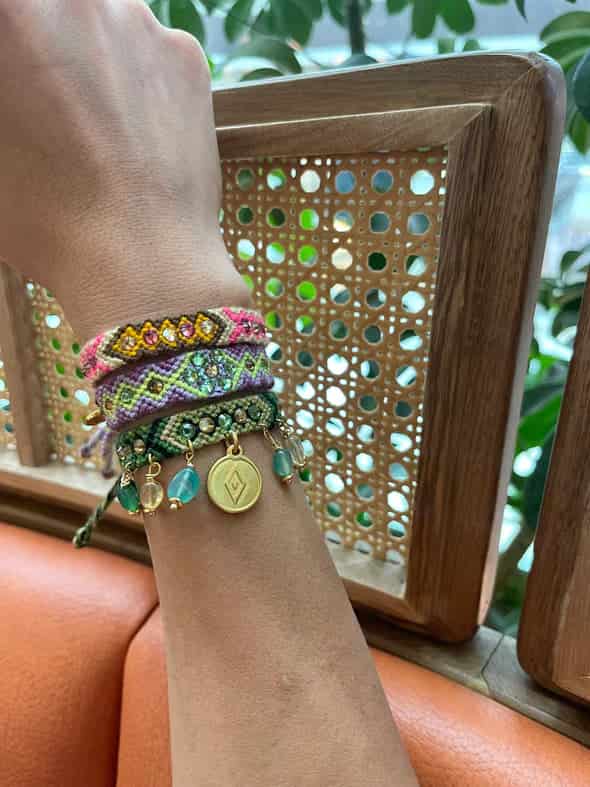 Kalepsu Wayuu bracelet - Nature Green - miniatura 7