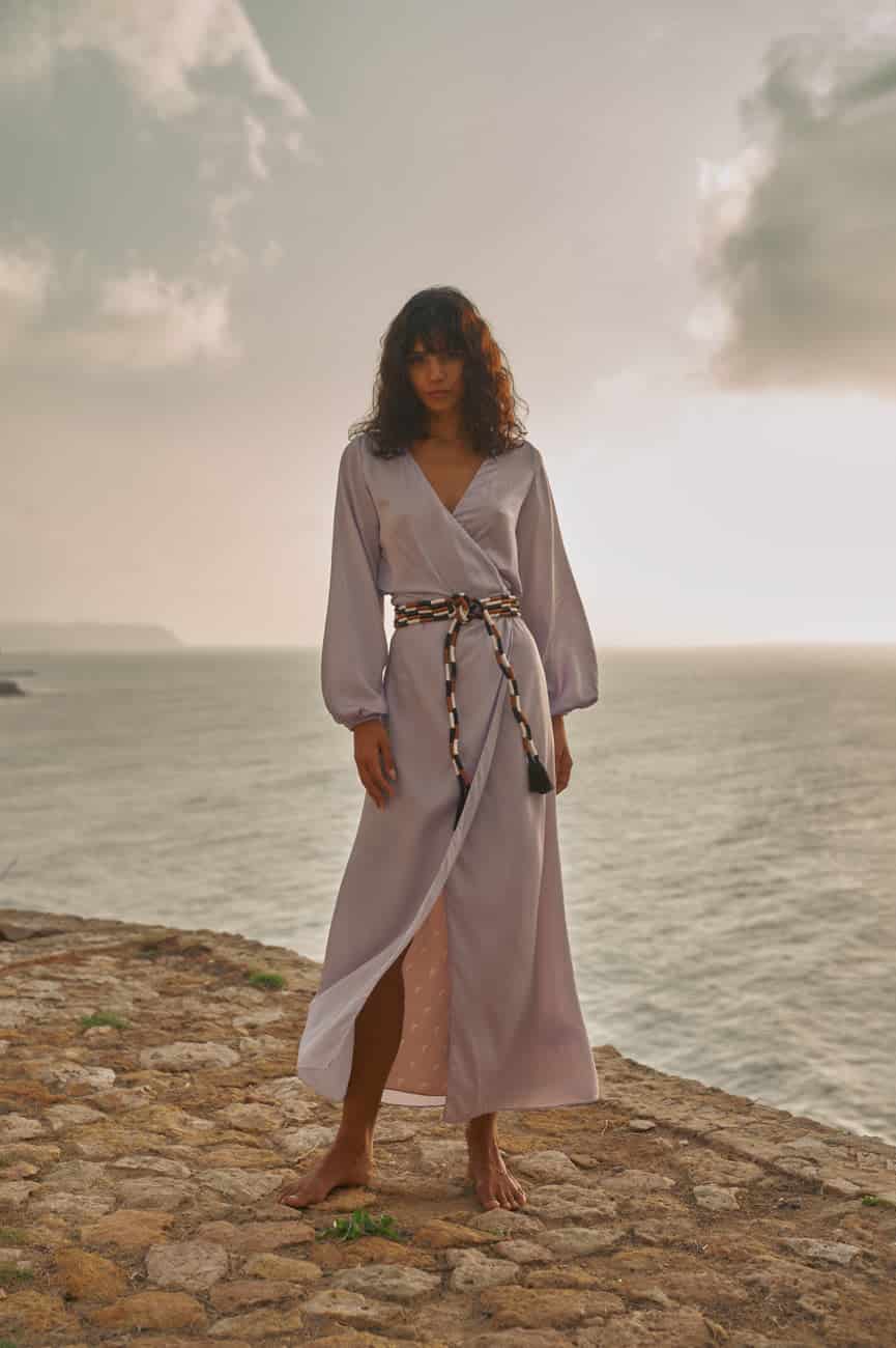 Tertulia Martellato Silk Maxi Dress / Lila - miniatura 2
