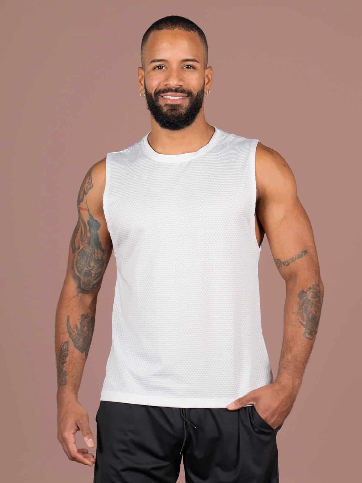 Camisilla hombre panal cruda - miniatura 1