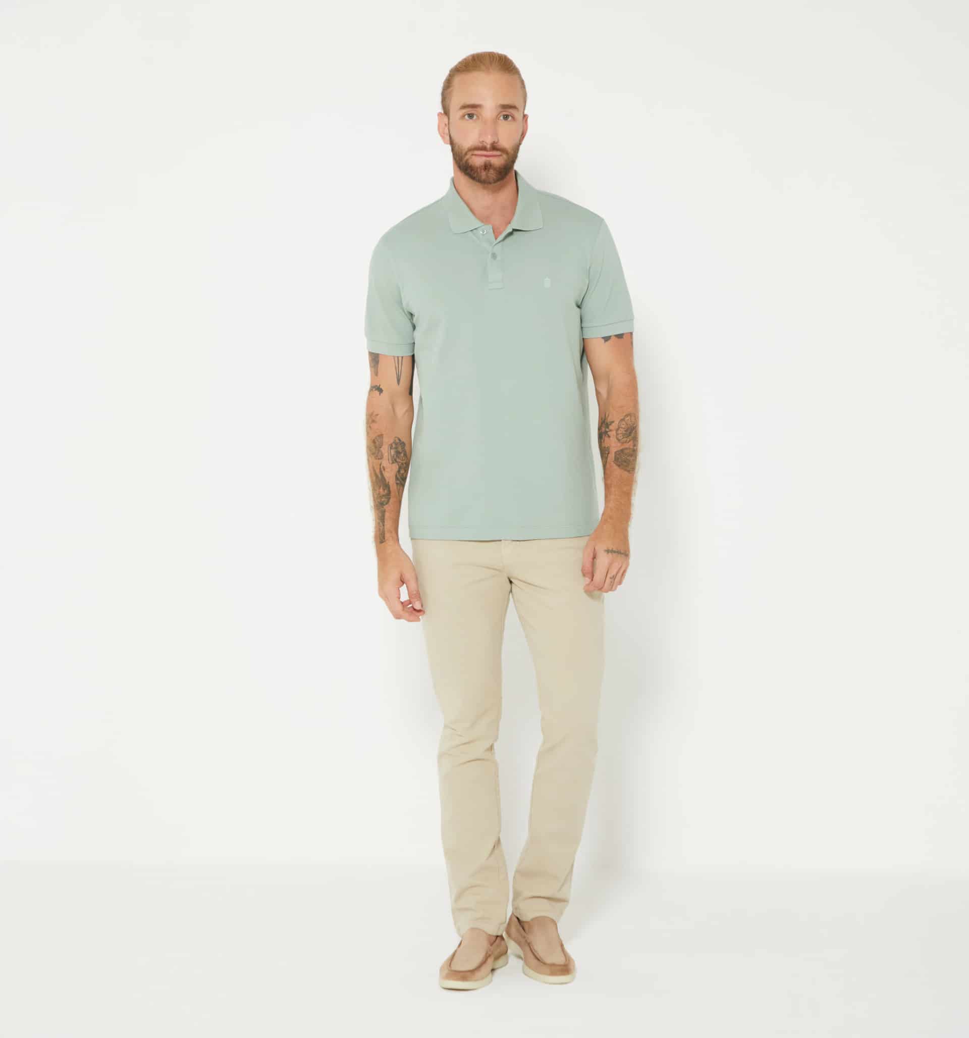 Polo básico para hombre slim fit - miniatura 3