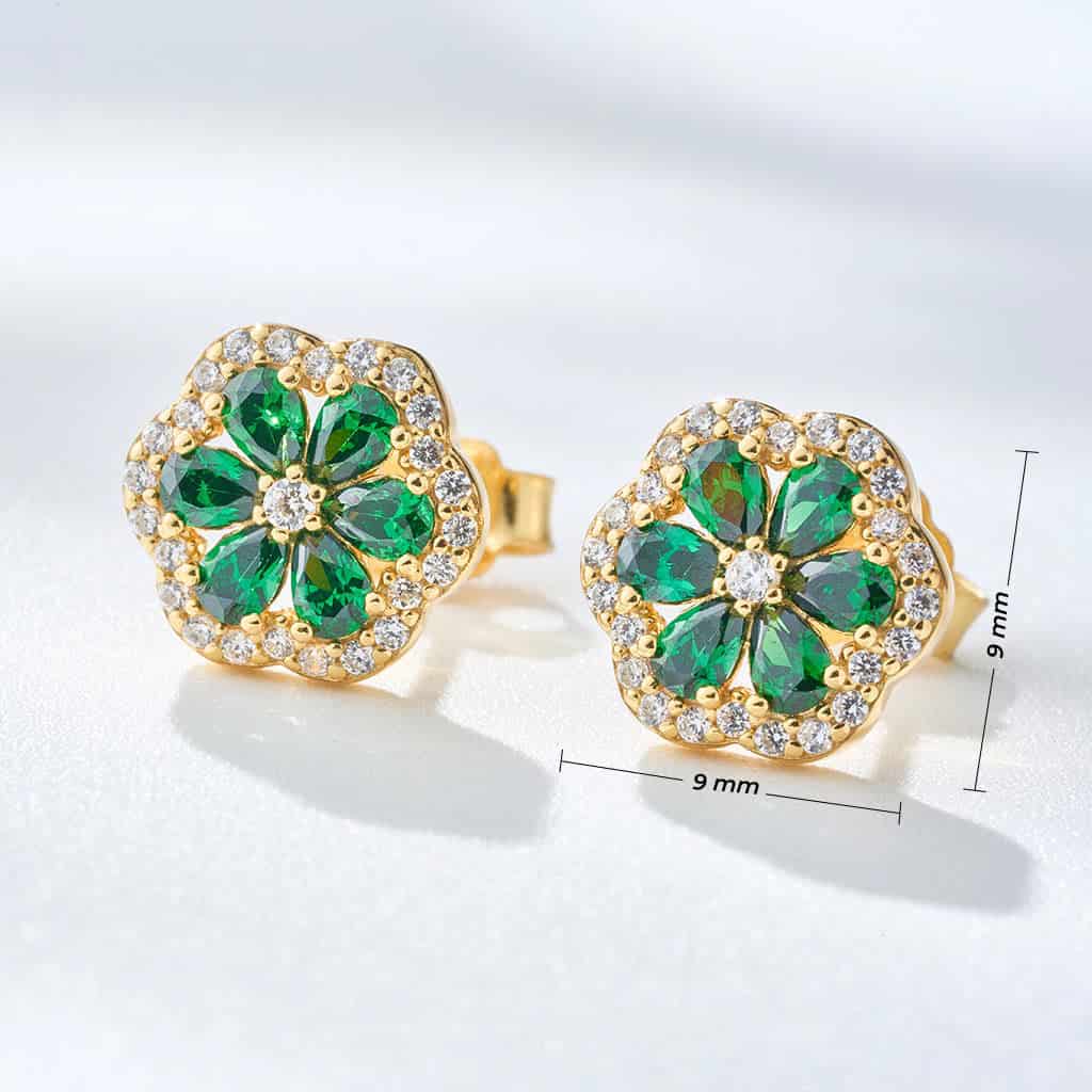 Aretes Daisy Esmeralda - miniatura 3