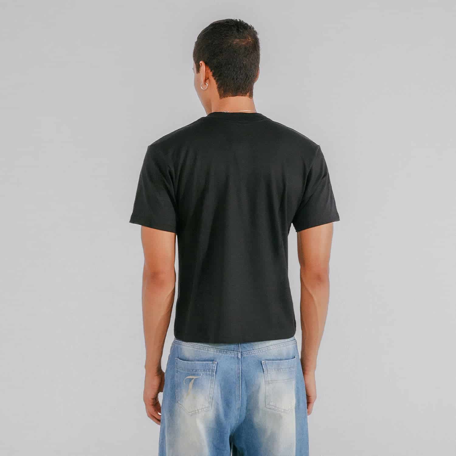 Scanning Cropped Tee - Black - miniatura 3
