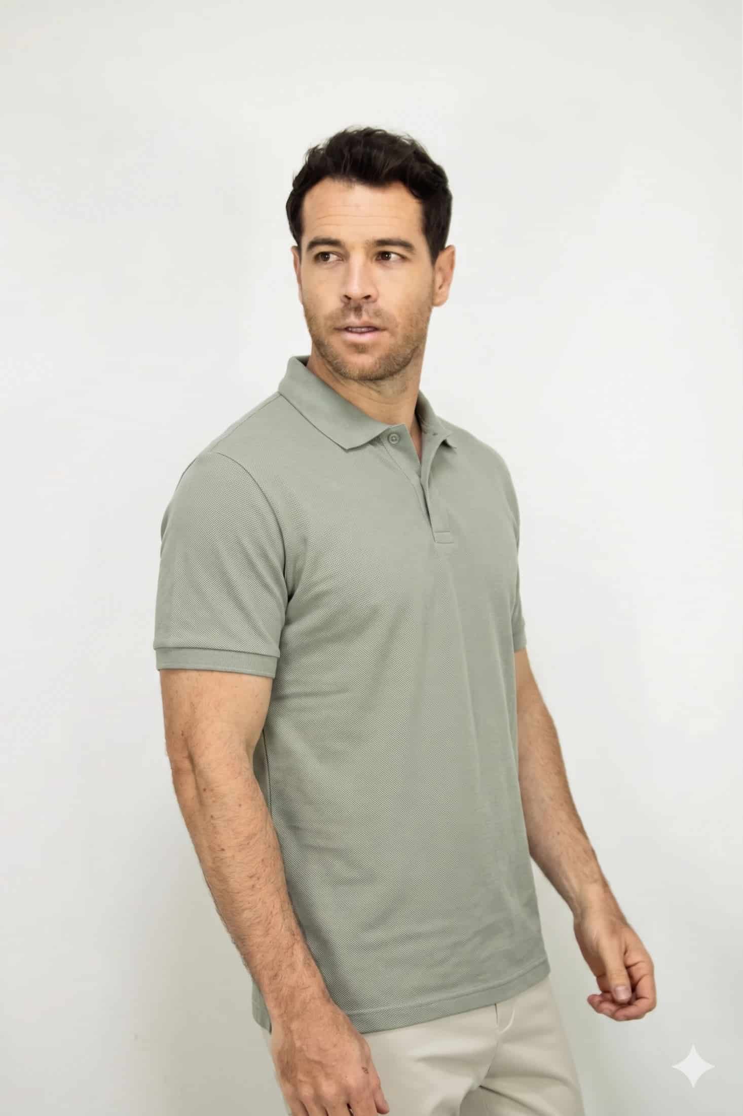 Polo Deportiva Verde Dirty Para Hombre - miniatura 1