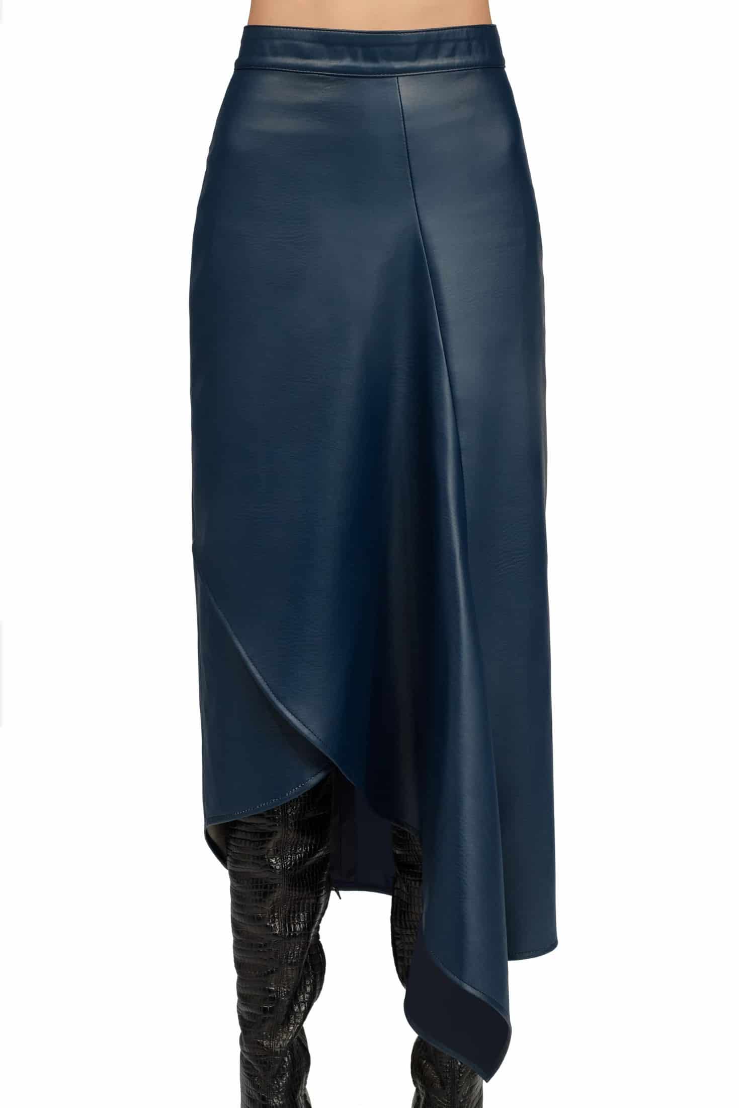 LEATHER PETAL SKIRT - miniatura 2