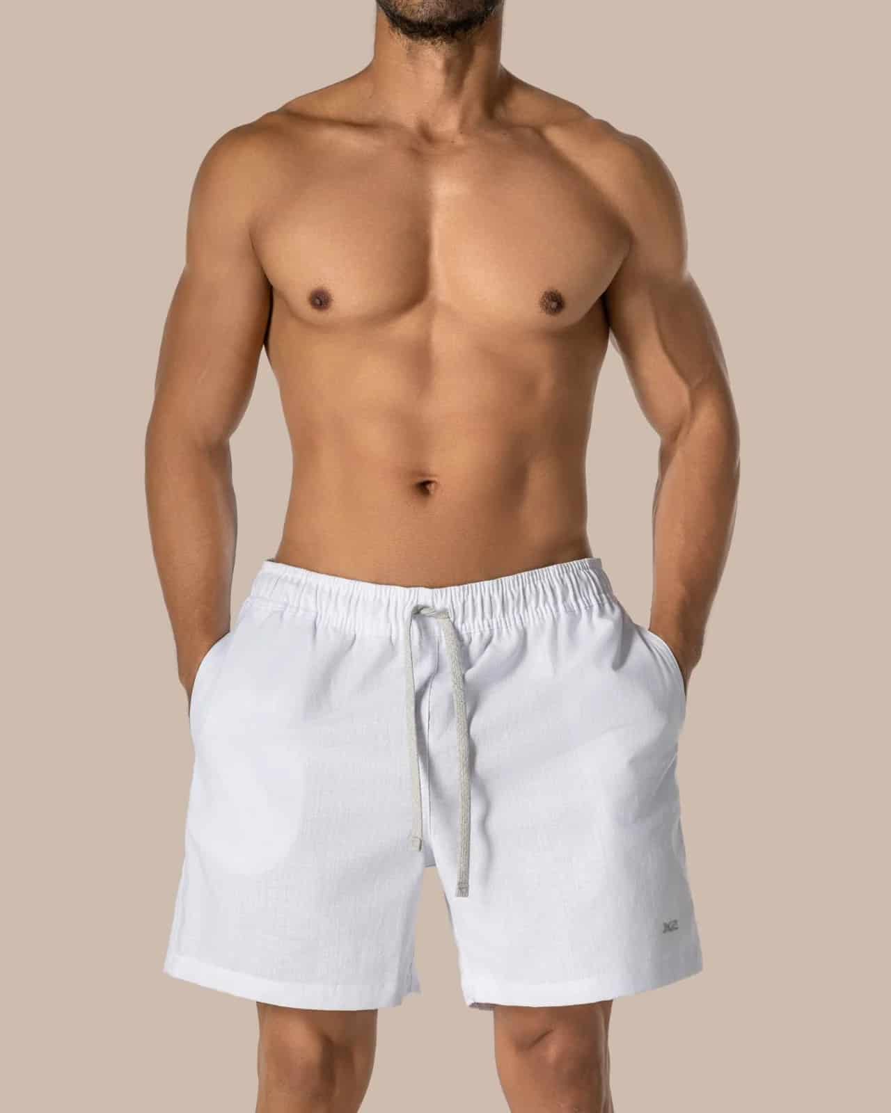 Bermuda Casual Algodón Blanco X2 - miniatura 4