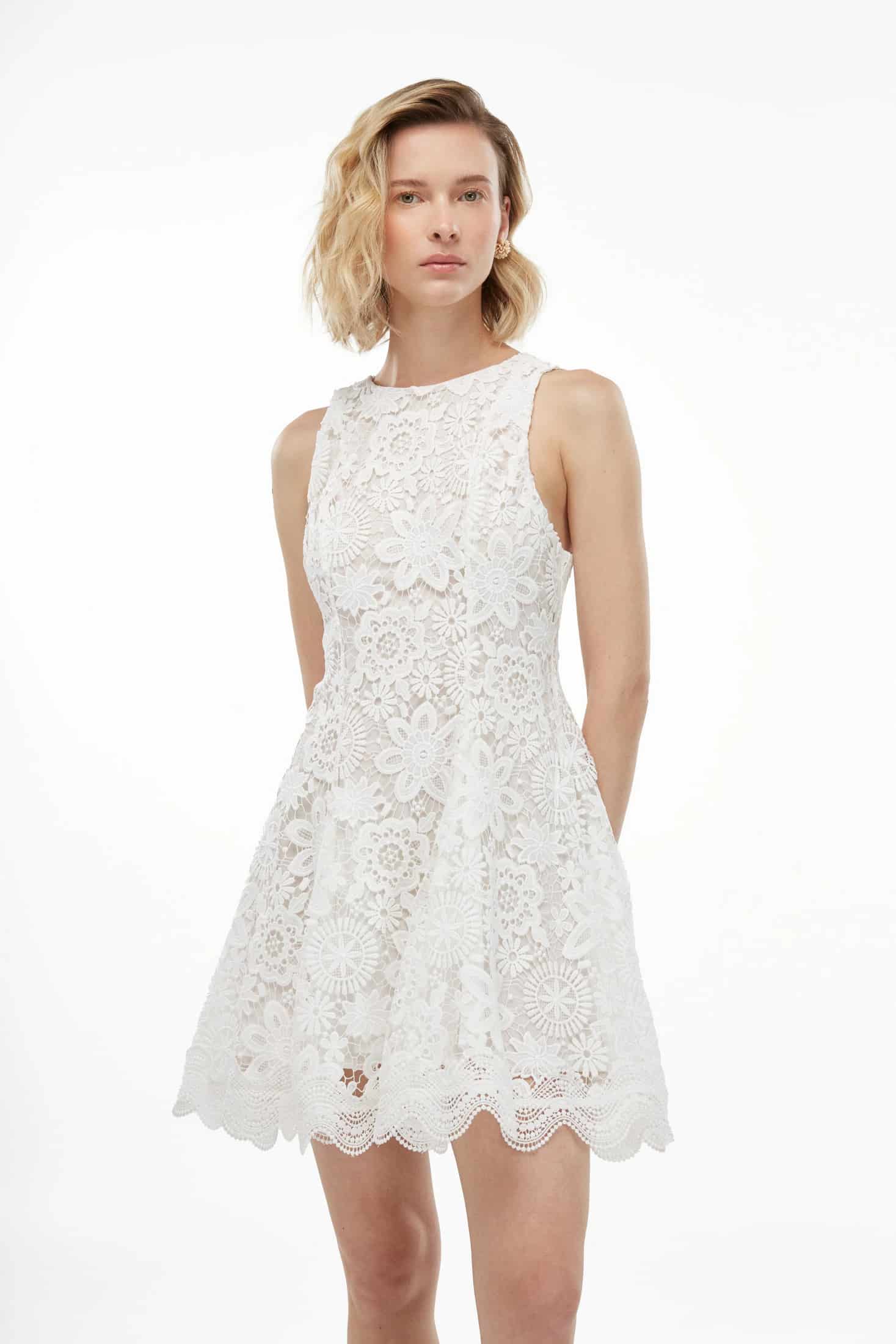 ELOISE MINI DRESS WHITE - miniatura 3