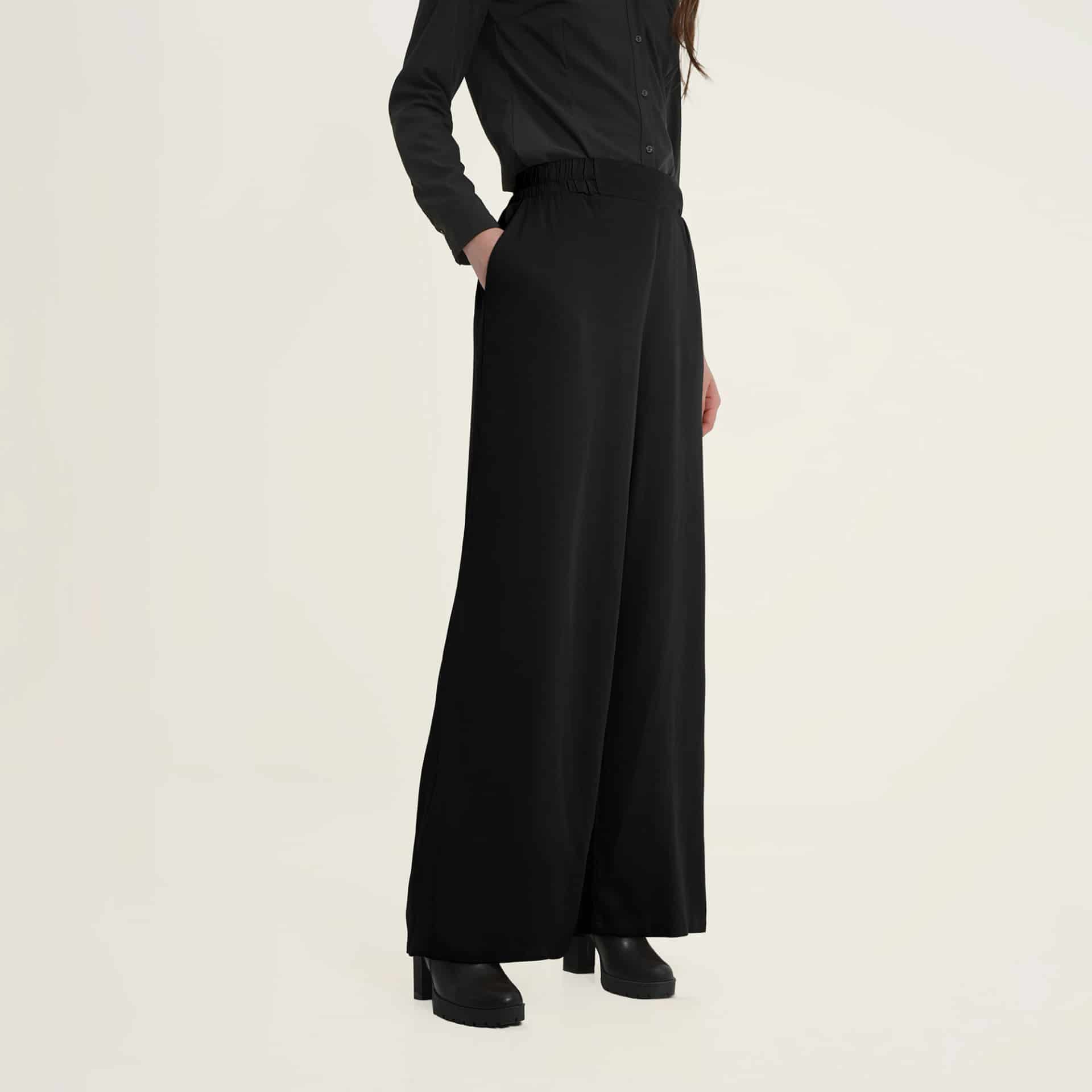 Pantalón palazzo con elastico en cintura - miniatura 15