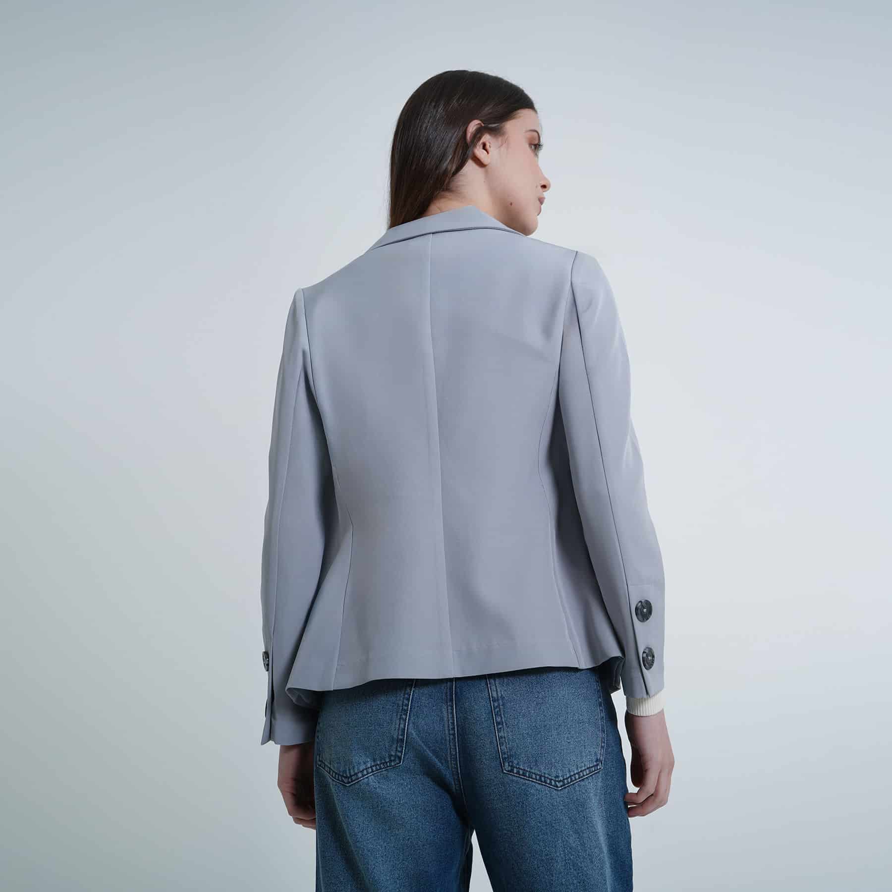 Chaqueta blazer básico con solapa y botones - miniatura 10