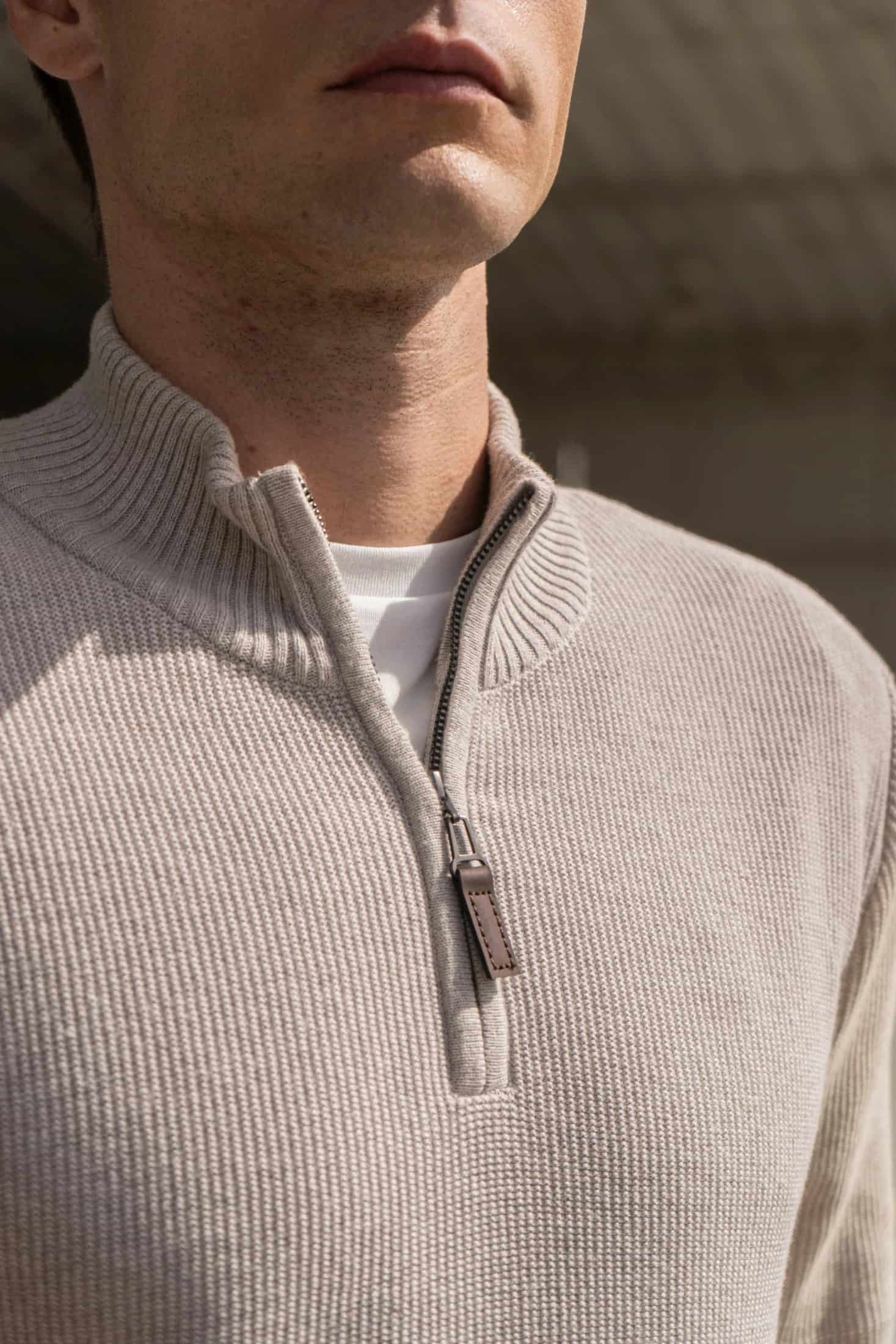Suéter Halfzip Honey Hombre Arena - miniatura 2