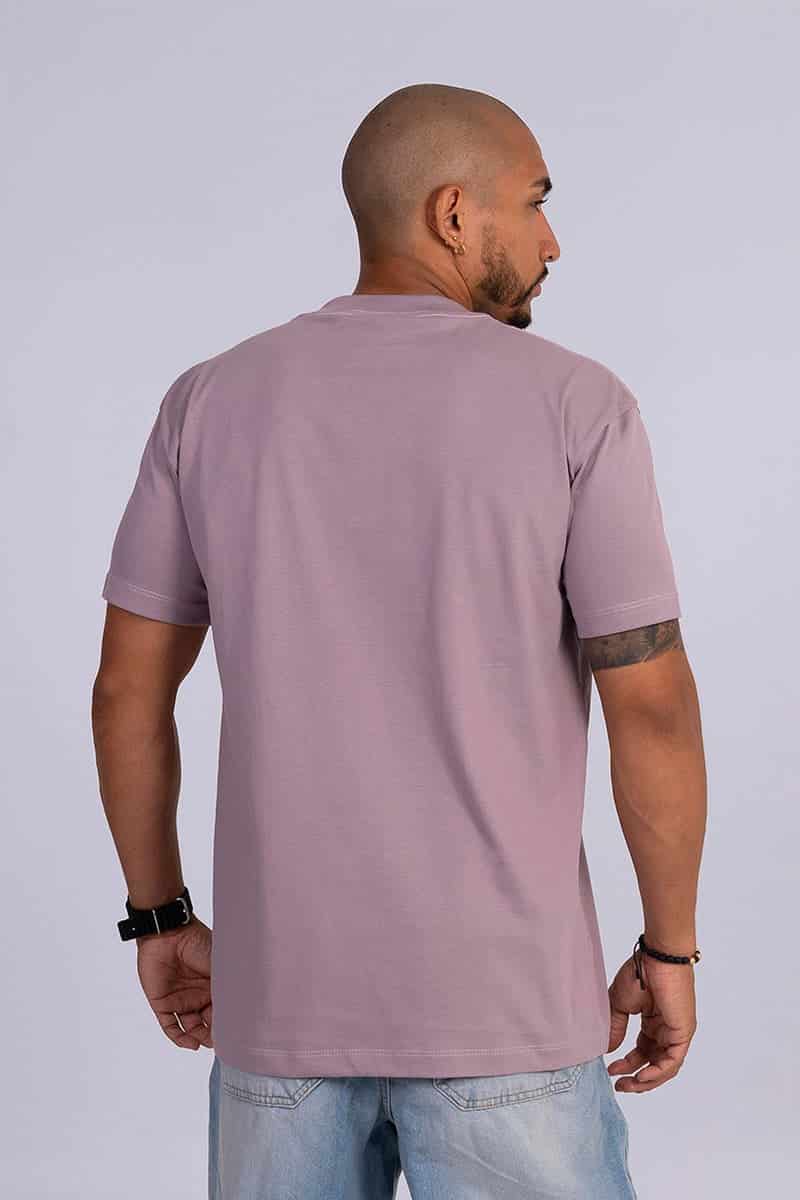 Camiseta regular básica lila - miniatura 2