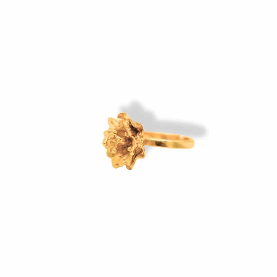 Anillo con flor de cactus pequeño - miniatura 1