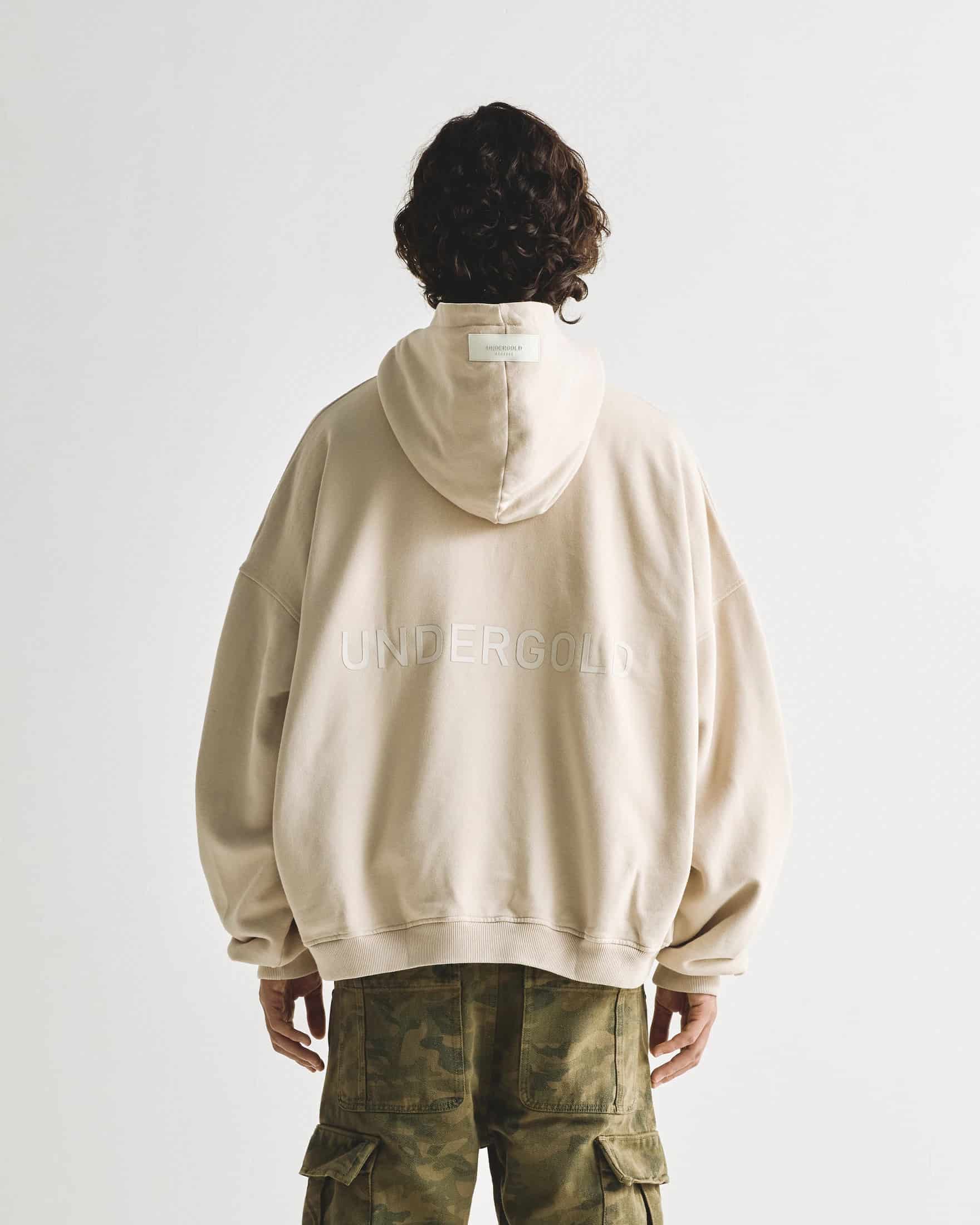 Line Logo Hoodie Cream - miniatura 6