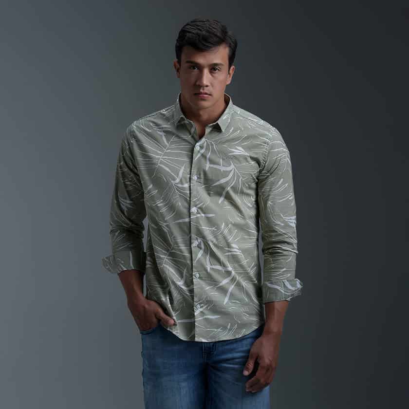 Camisa Verde Manga Larga - miniatura 1