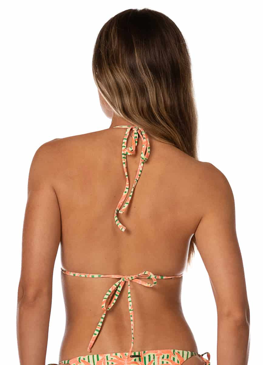 Maaji Blooming Stripes Balmy Sliding Triangle Bikini Top - miniatura 3