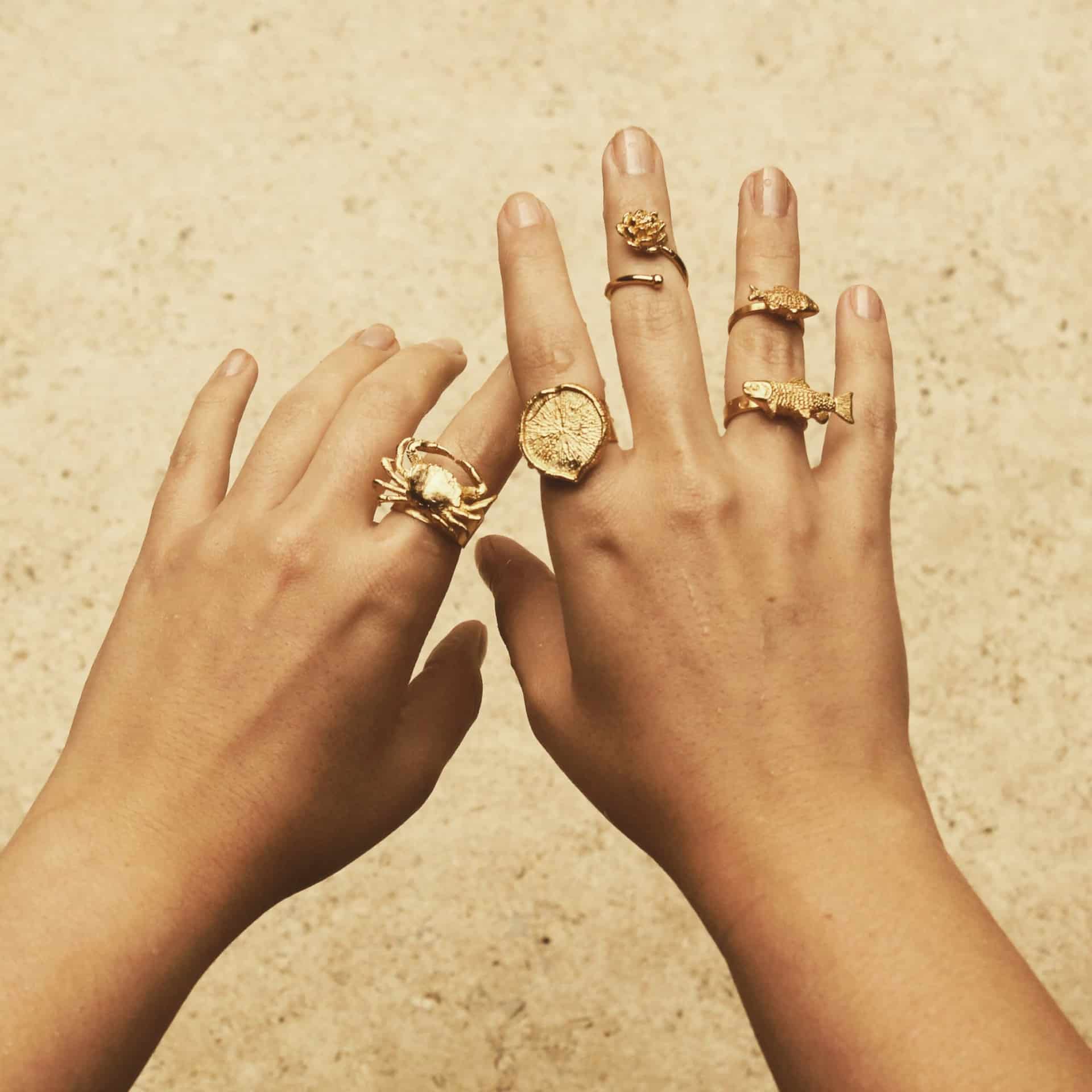 Anillo con hoja de victoria regia - miniatura 4