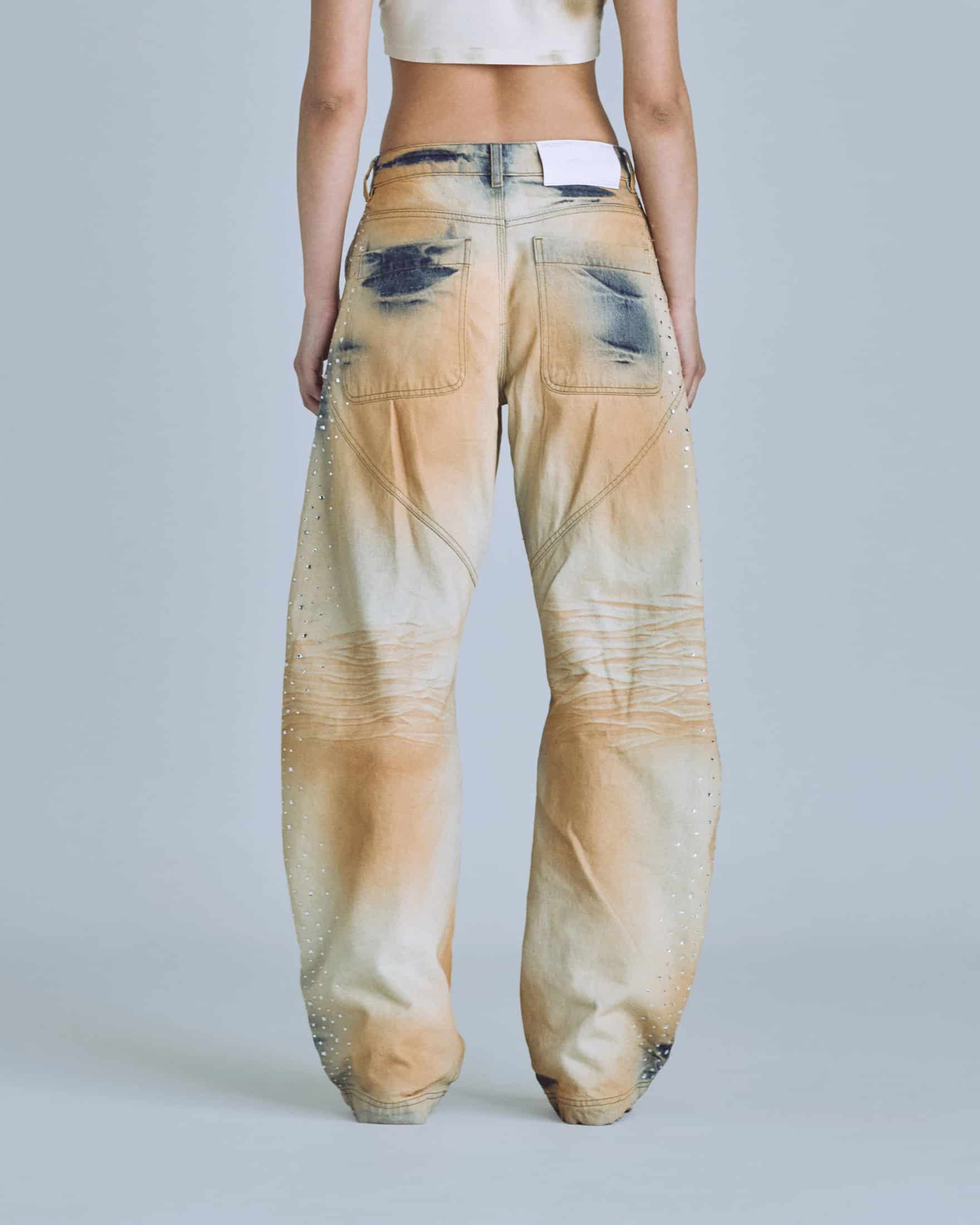 W Golden Heritage Pearled Barrel Jeans Oasis Blue - miniatura 7
