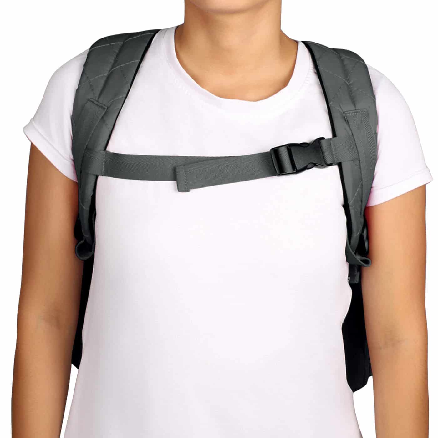 Morral Mochilero Pequeno Puffer Gris - miniatura 7