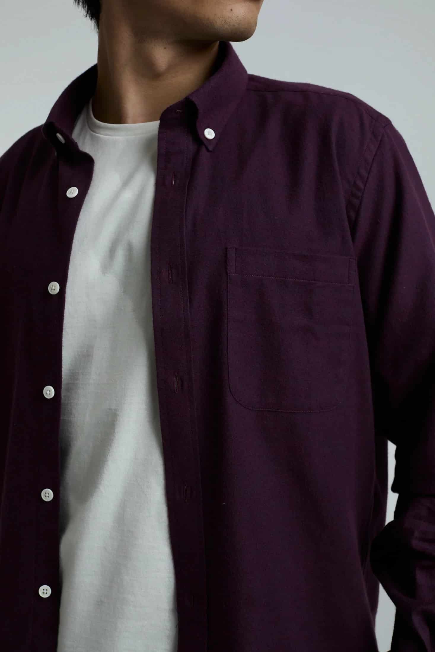 Camisa twill vinotinto - miniatura 13