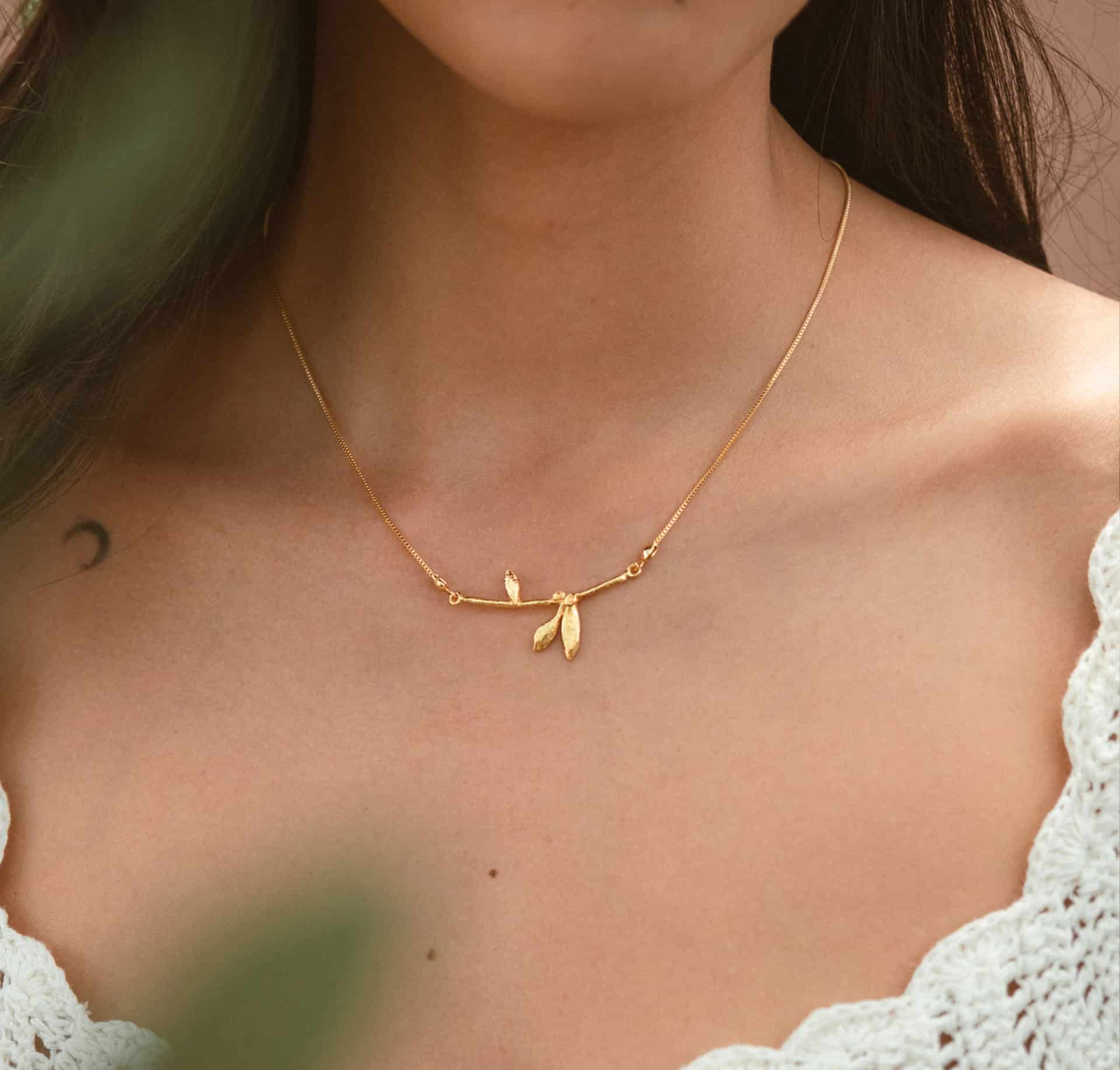Collar dije Rama olivo - miniatura 3