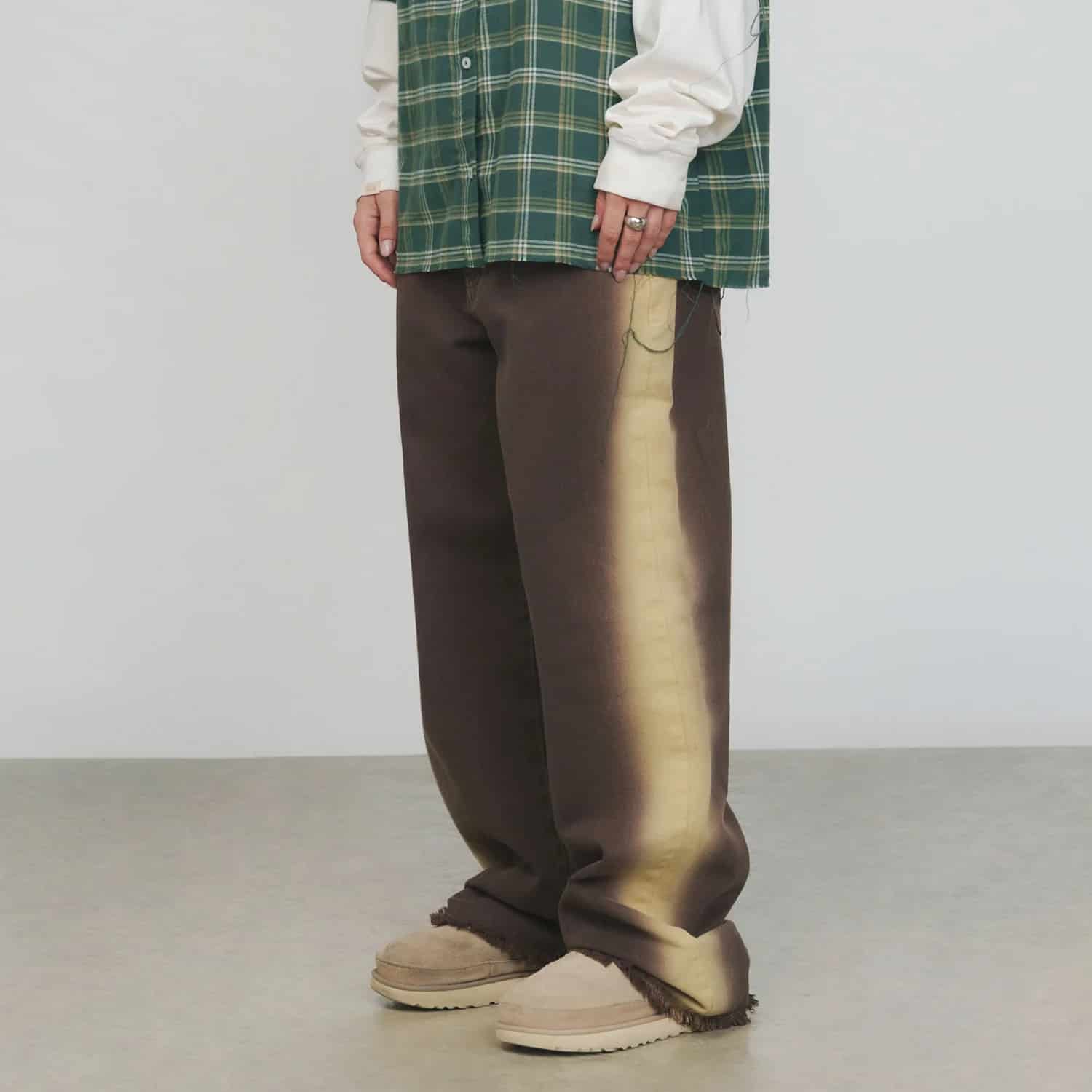Sideburn Mid-Rise Pants - Brown - miniatura 11