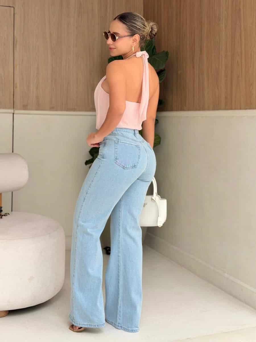 Pantalon tulipanes Bordado (claro) - miniatura 2