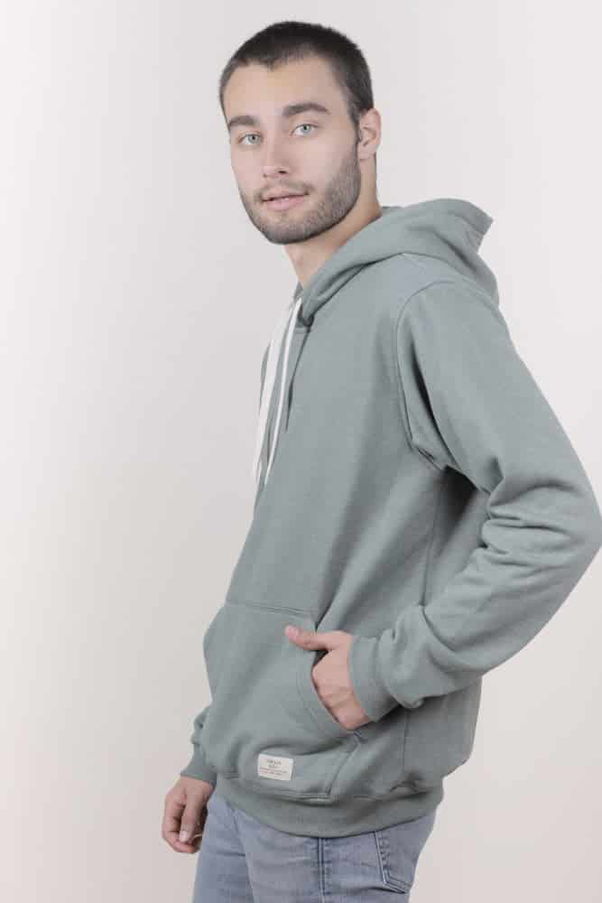 HOODIE VERDE OLIVA UNISEX- BAÁSICO - miniatura 2