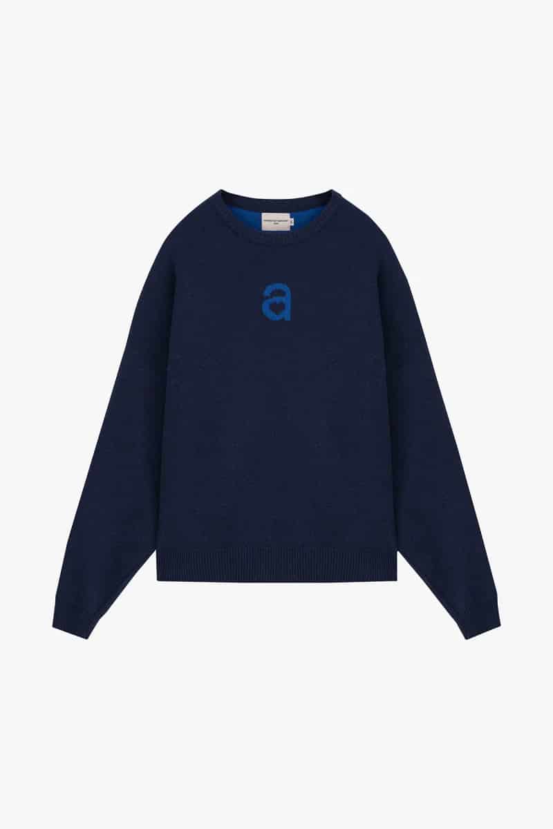 MONOGRAM SWEATER NAVY BLUE - miniatura 7