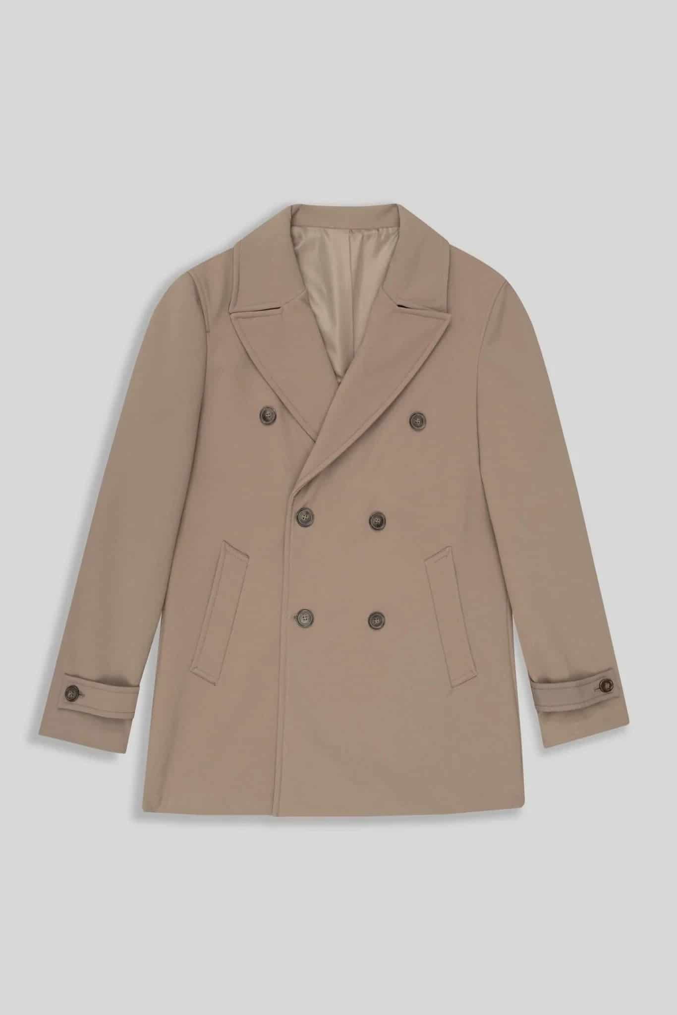 men’s mixed fabric camel luciano coat - miniatura 2