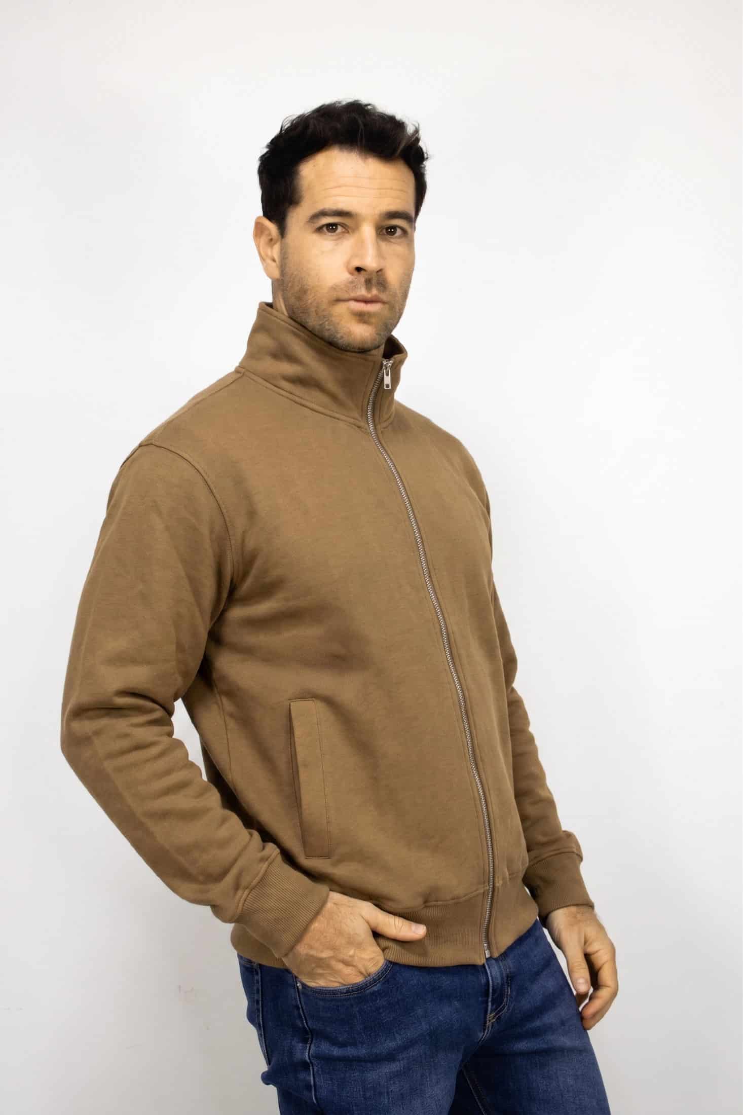 Saco café con Cremallera para hombre - miniatura 1