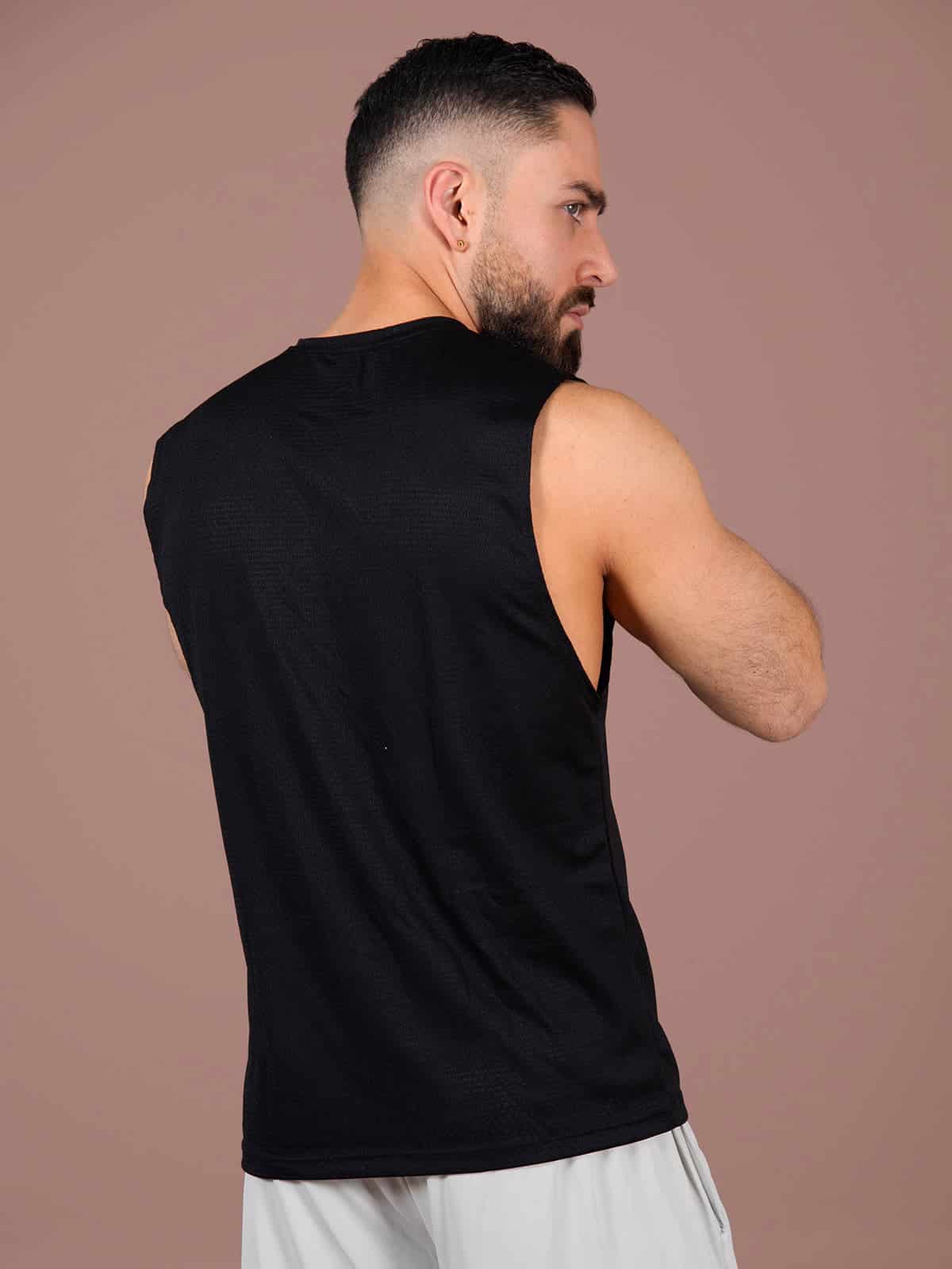 Camisilla hombre panal negra - miniatura 4