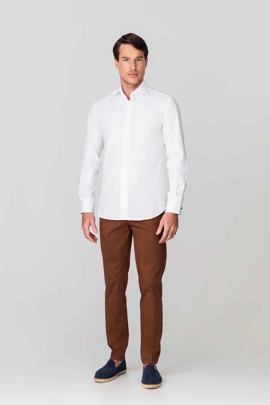 men’s cotton shirt white rx slim - miniatura 10