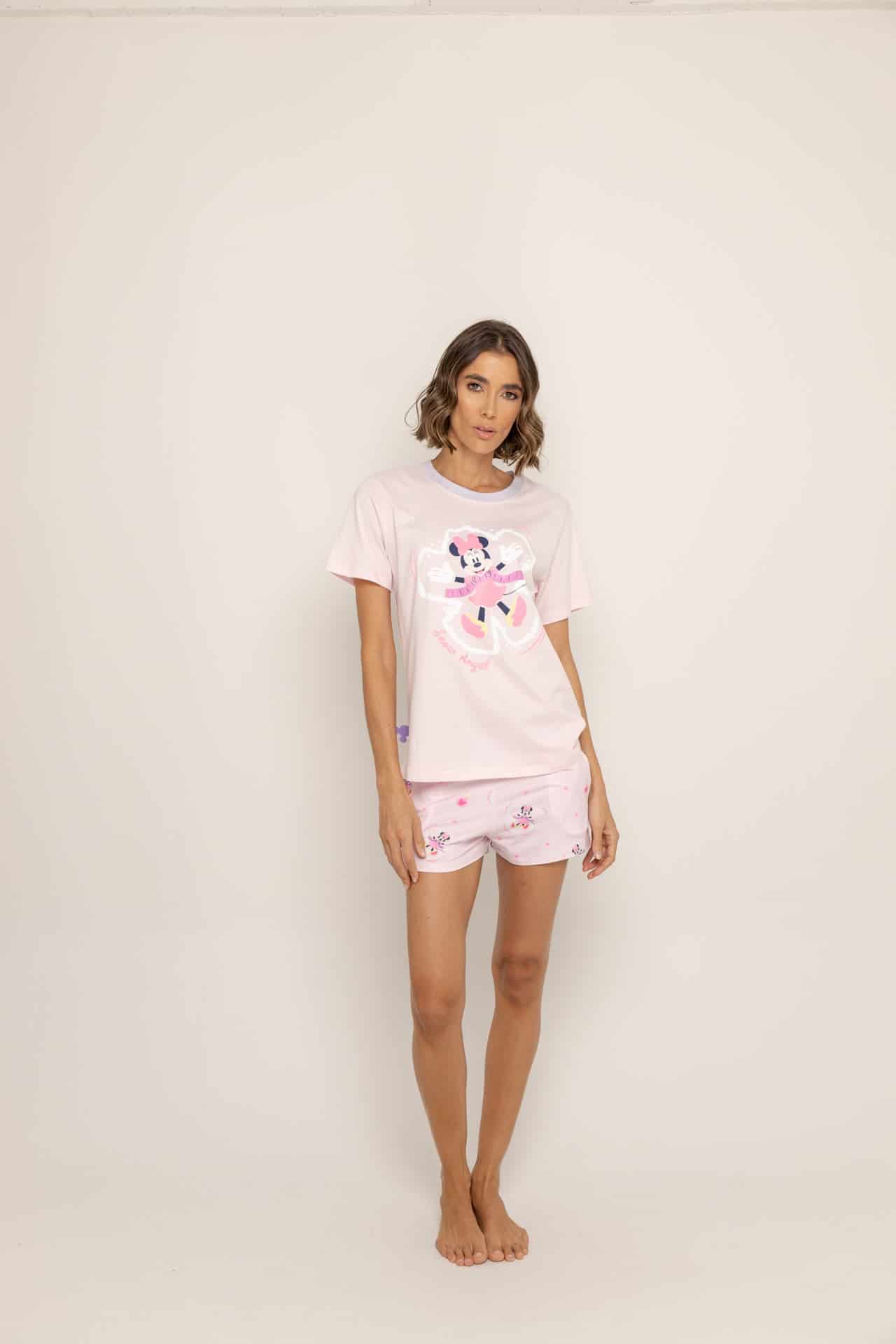 Conjunto Short Elástico Rosa Minnie - miniatura 6