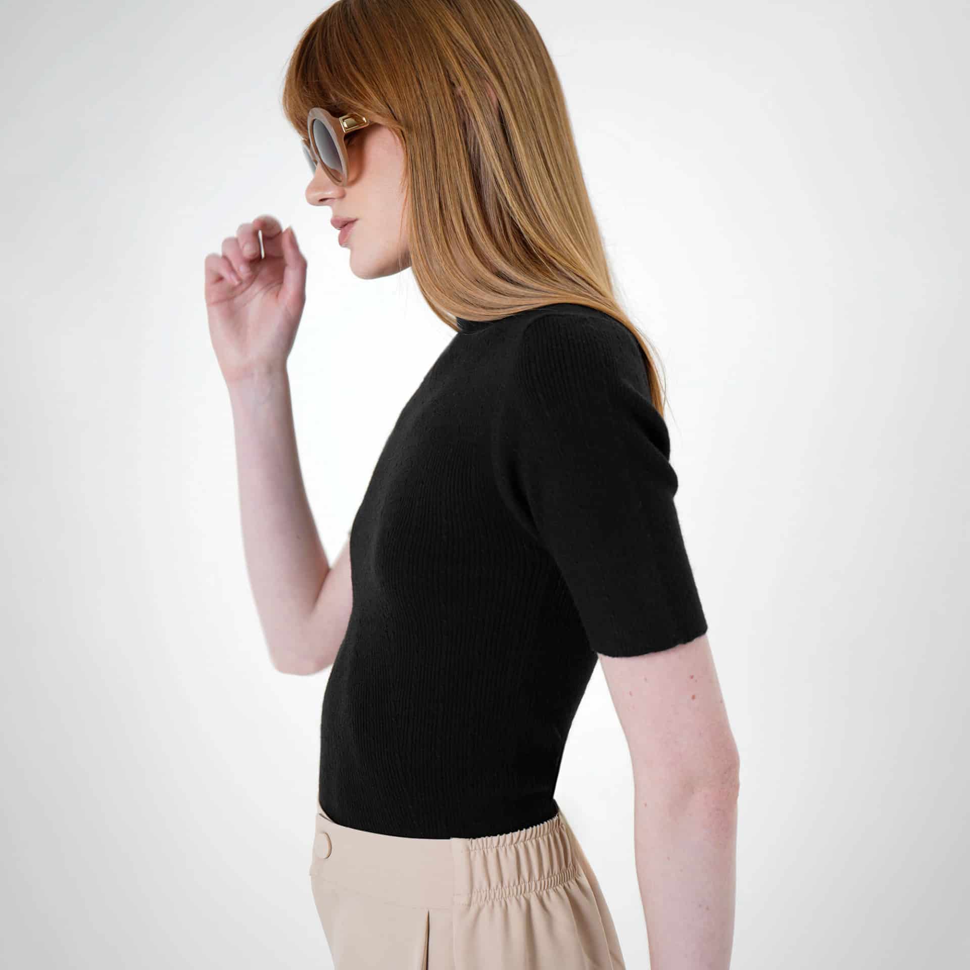 Sweater cuello alto manga al codo - miniatura 2