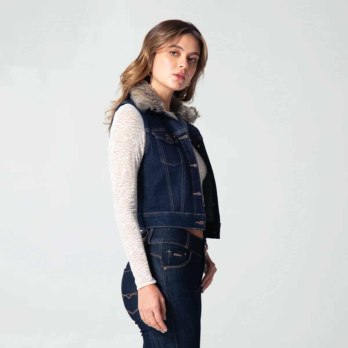 Chaleco Denim Slim Laving - miniatura 3