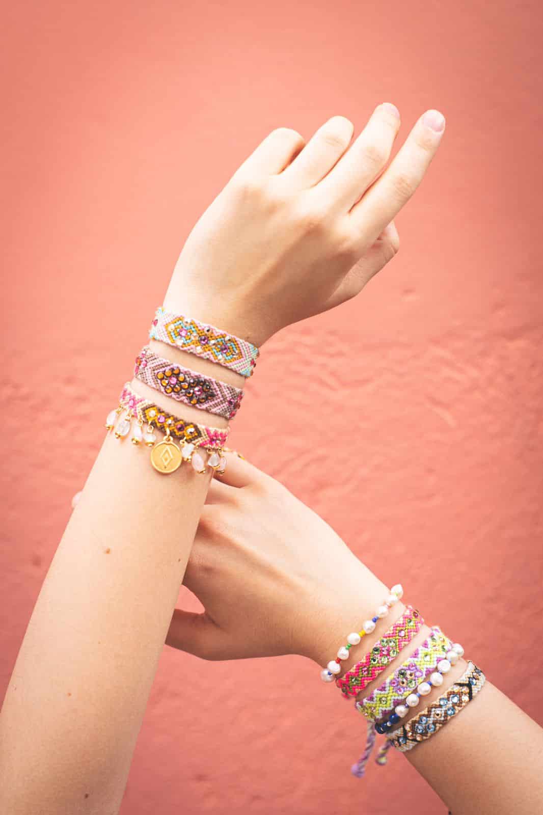 Kalepsu Wayuu bracelet - vanilla - miniatura 9