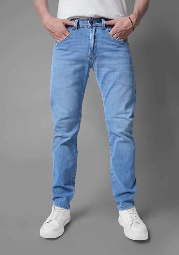 Jean para Hombre con Licra Color Azul Claro Thunder - miniatura 1