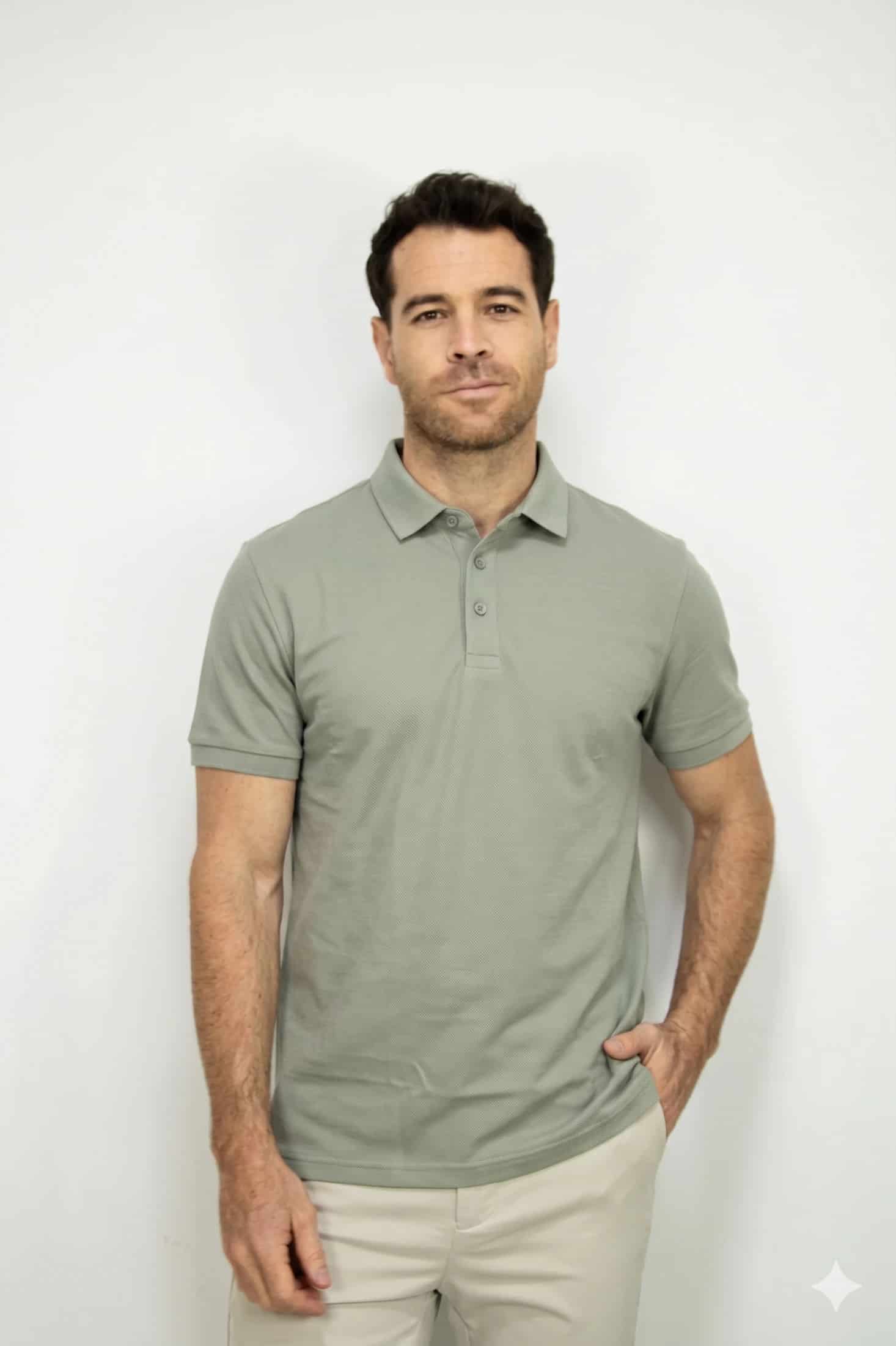 Polo Deportiva Verde Dirty Para Hombre - miniatura 2