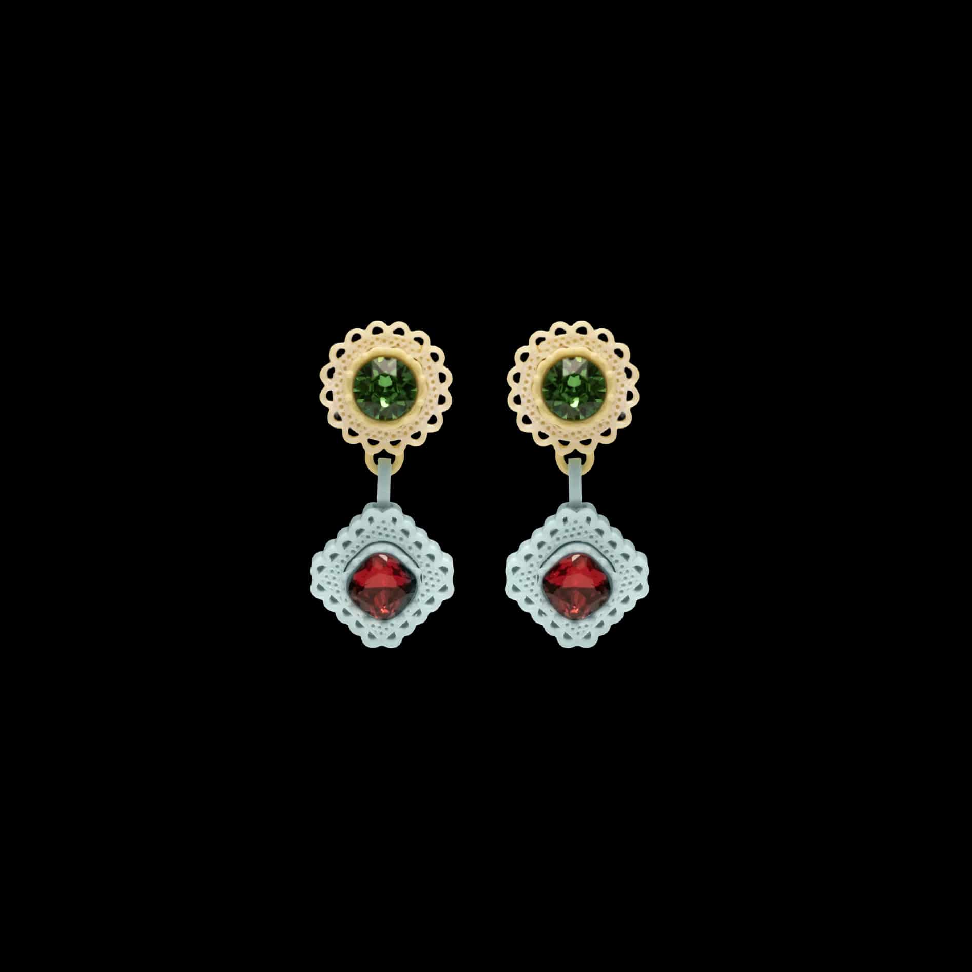 ARETES DOBLE LACE MINI - miniatura 1
