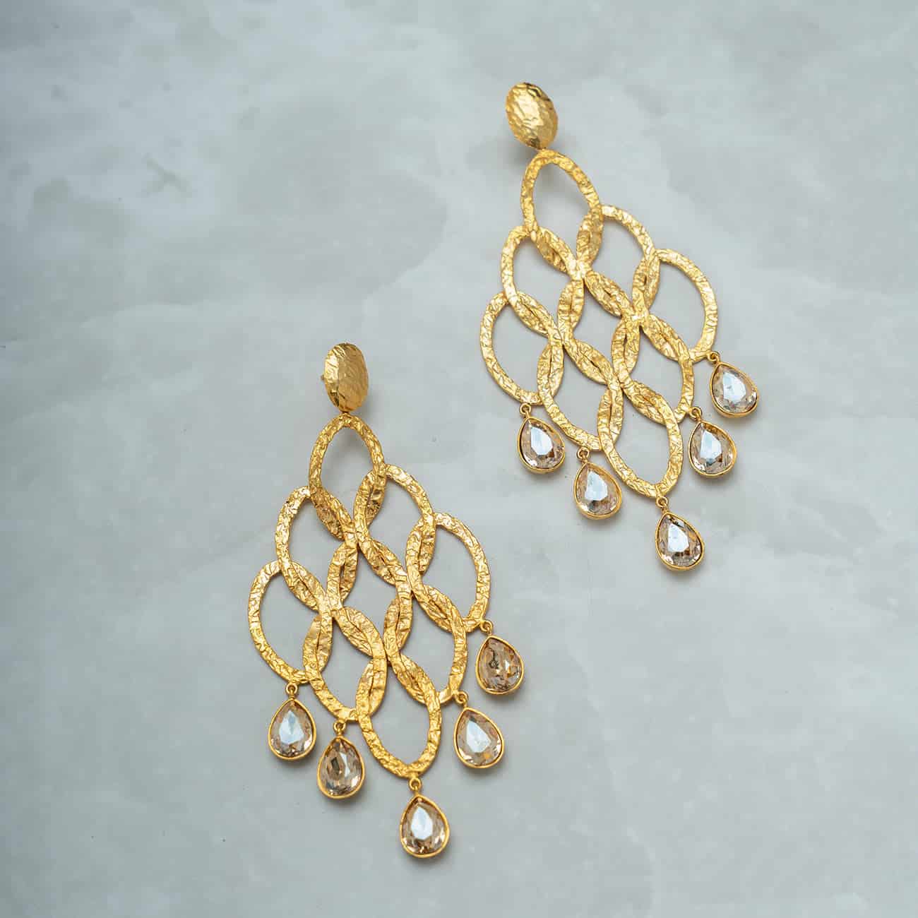 ARETES CROPS CIRCLE CHANDELIER CRISTAL - miniatura 2