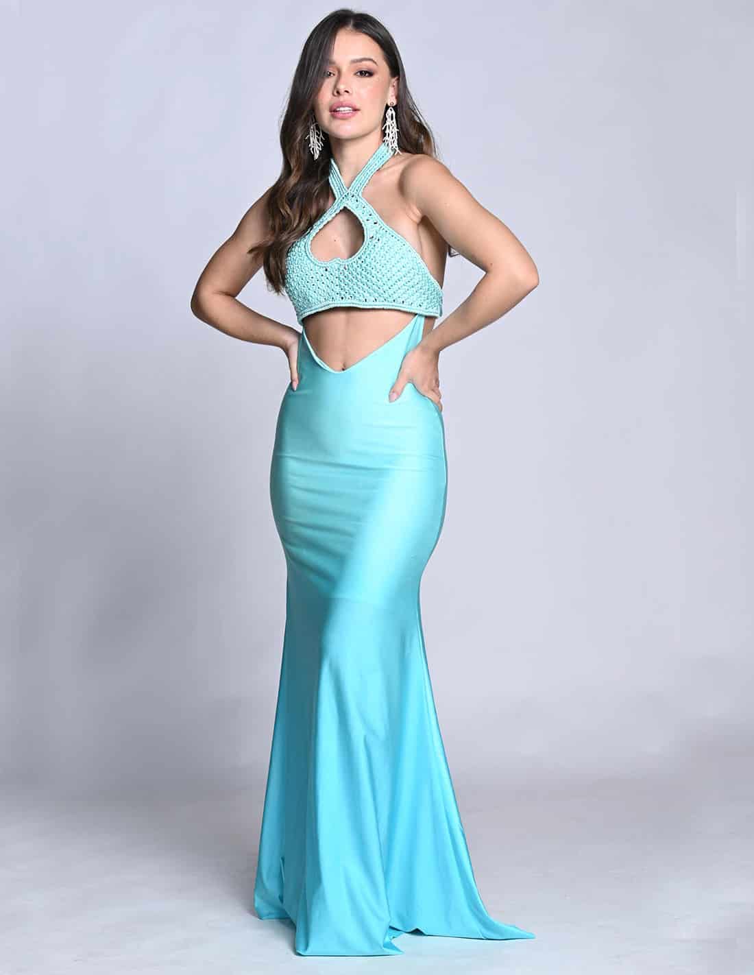 Vestido Kai Turquoise - miniatura 1
