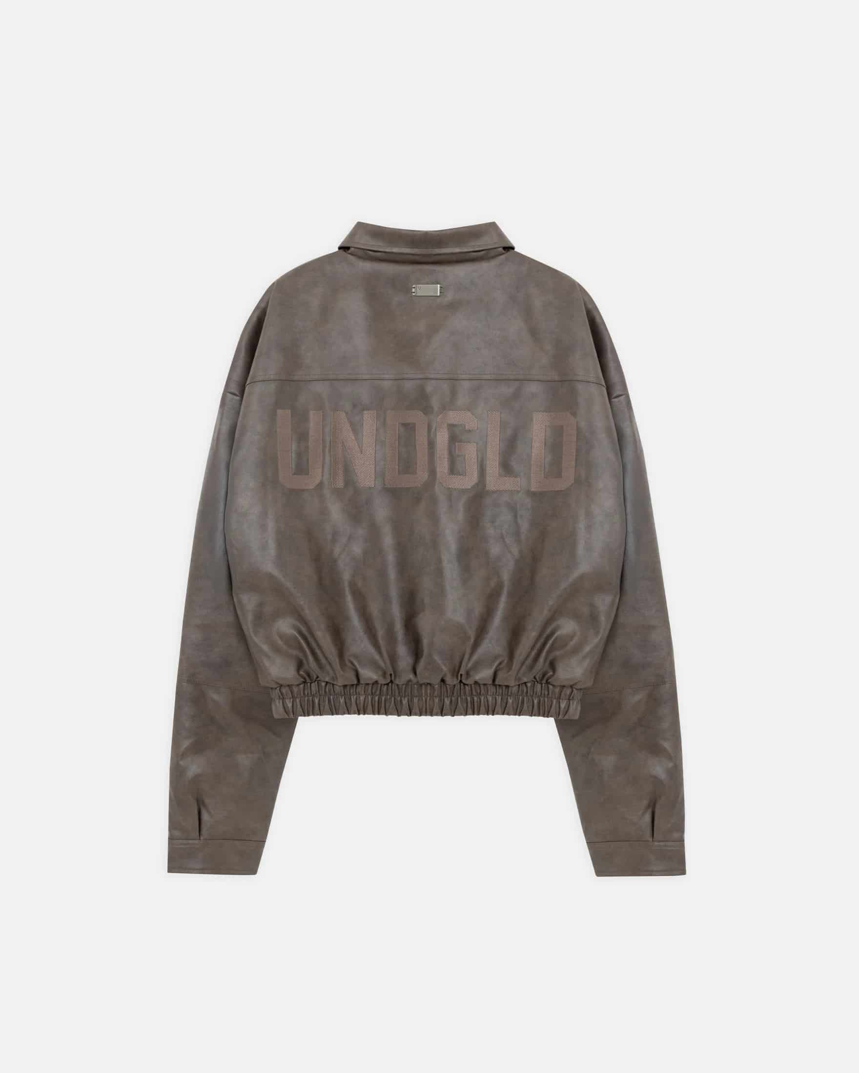 Basics Vintage Panelled Bomber Jacket Brown - miniatura 10