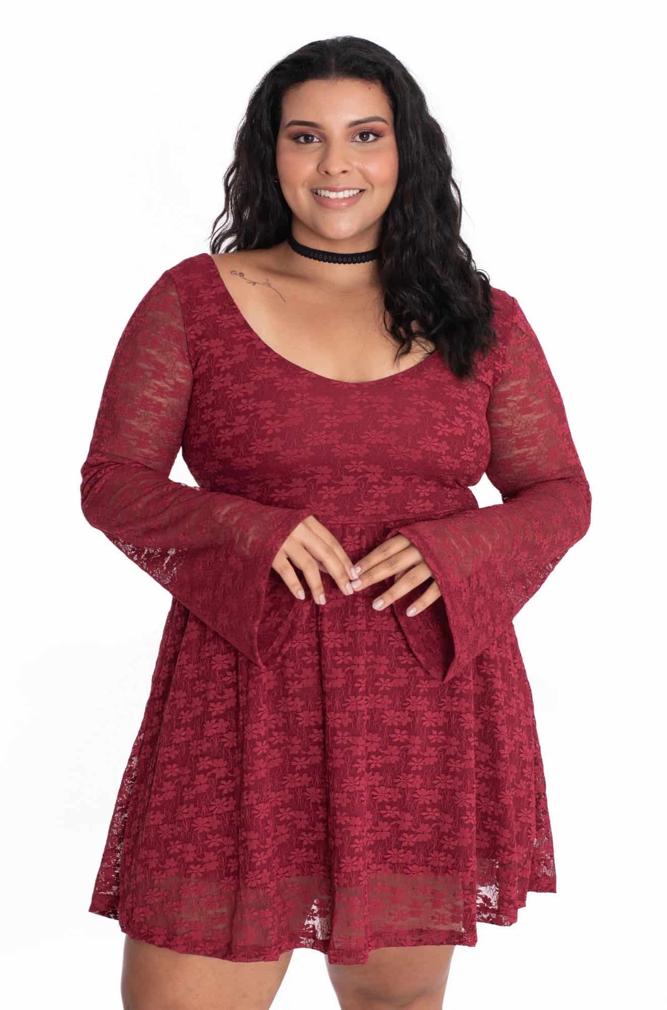Vestido Florencia Vinotinto - miniatura 19