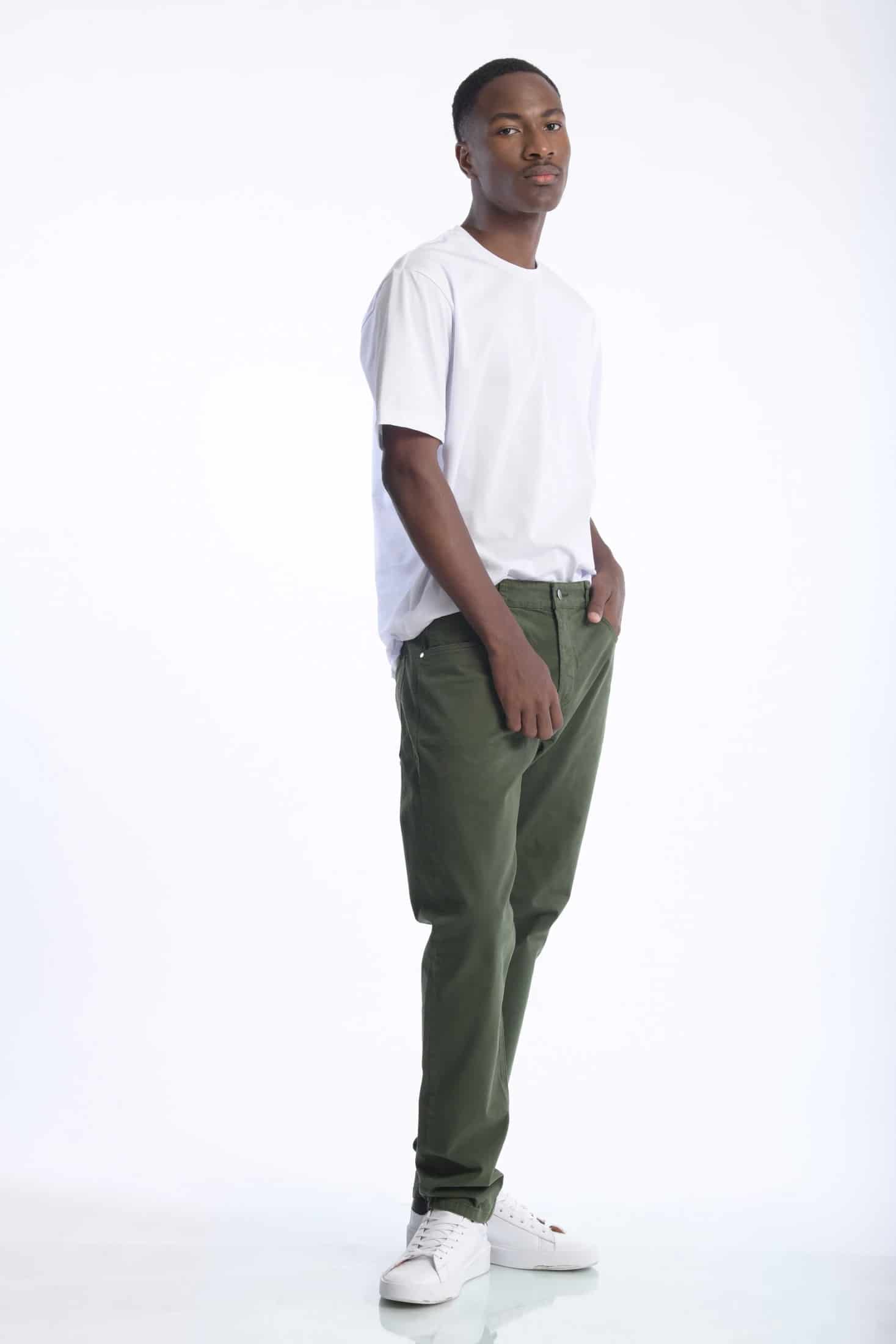 Pantalón Classic Dril 5 Bolsillos Verde Militar - miniatura 2