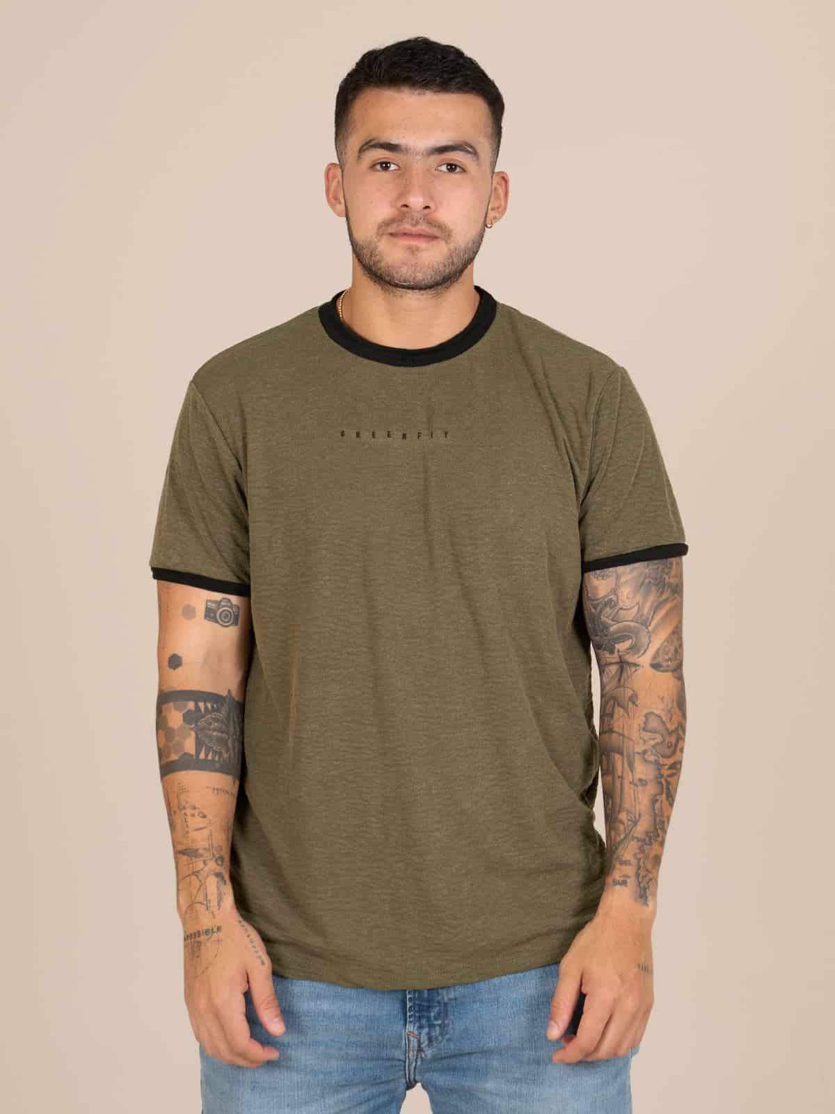 Camiseta hombre slim iza militar - miniatura 1