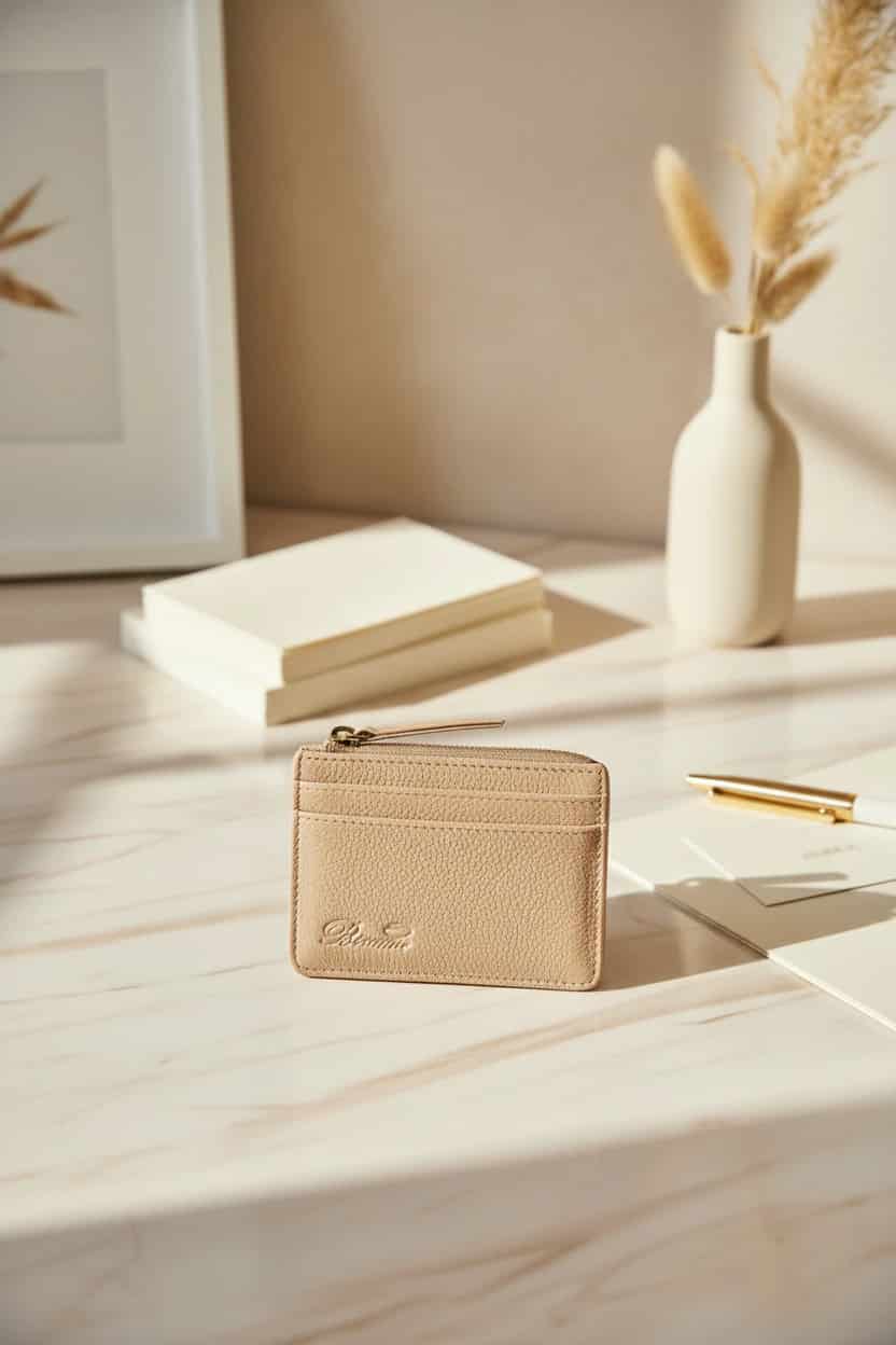 Card holder  cuero puro palo rosa bésame - miniatura 1